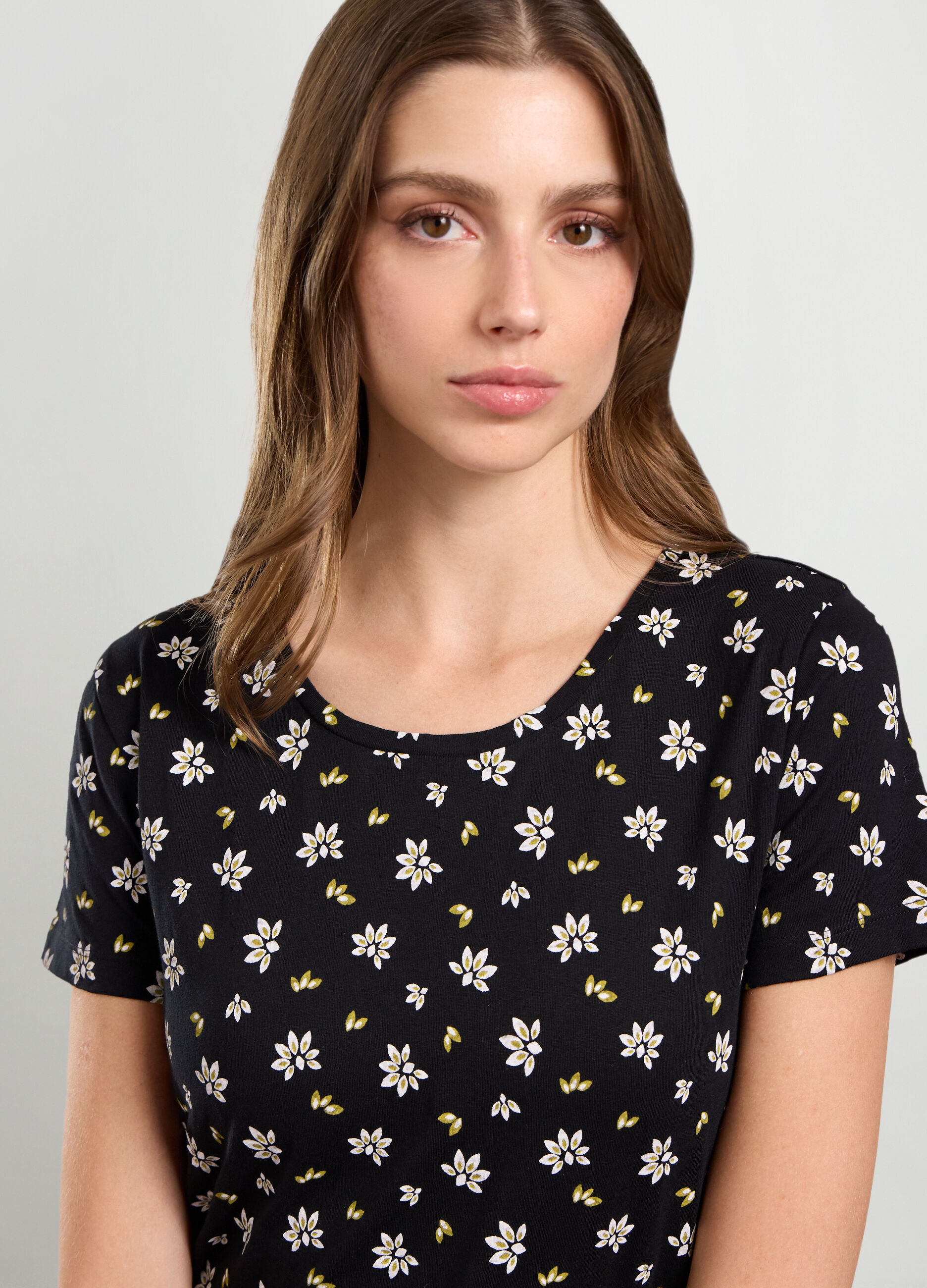 T-shirt in puro cotone con stampa donna_2
