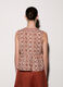 Top con scollo a V misto lino donna_2