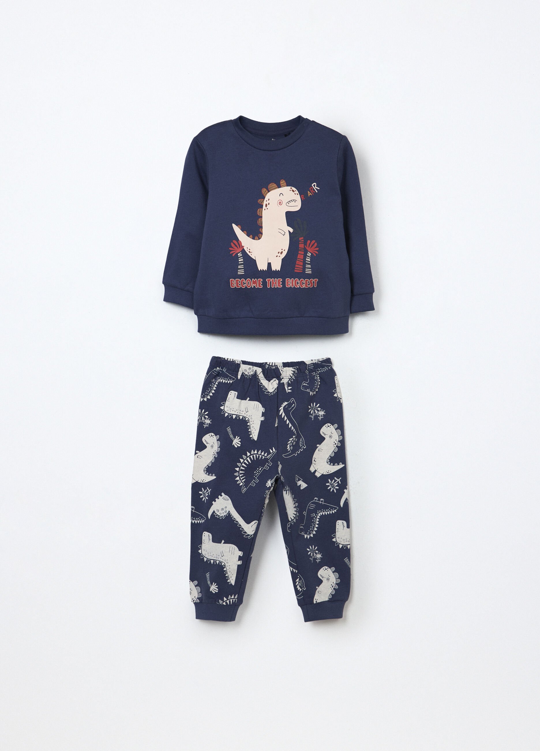Set pigiama lungo in cotone fleece neonato_0