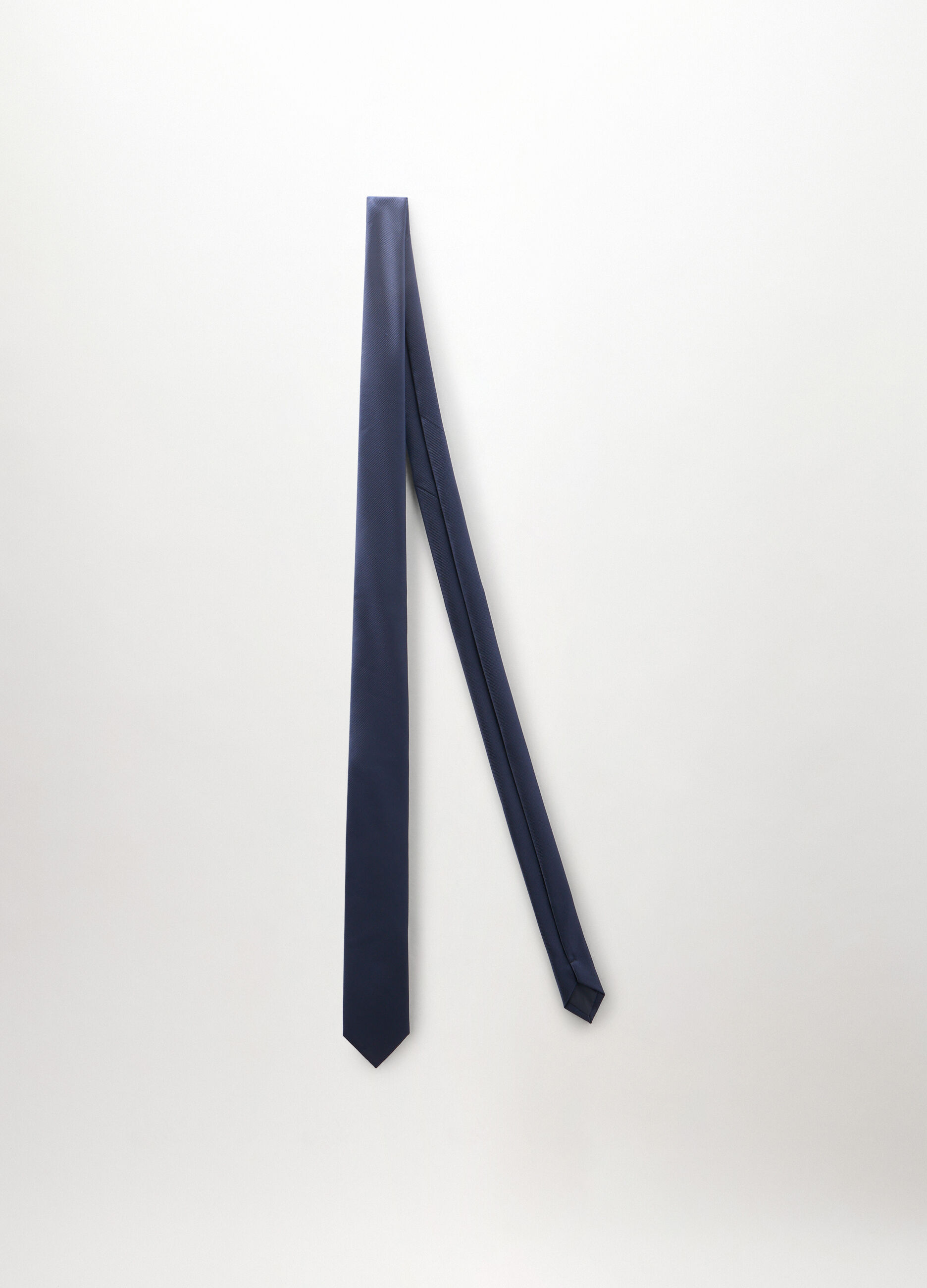 Cravatta slim effetto twill uomo_0