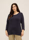 T-shirt in jersey di cotone stretch donna curvy_0