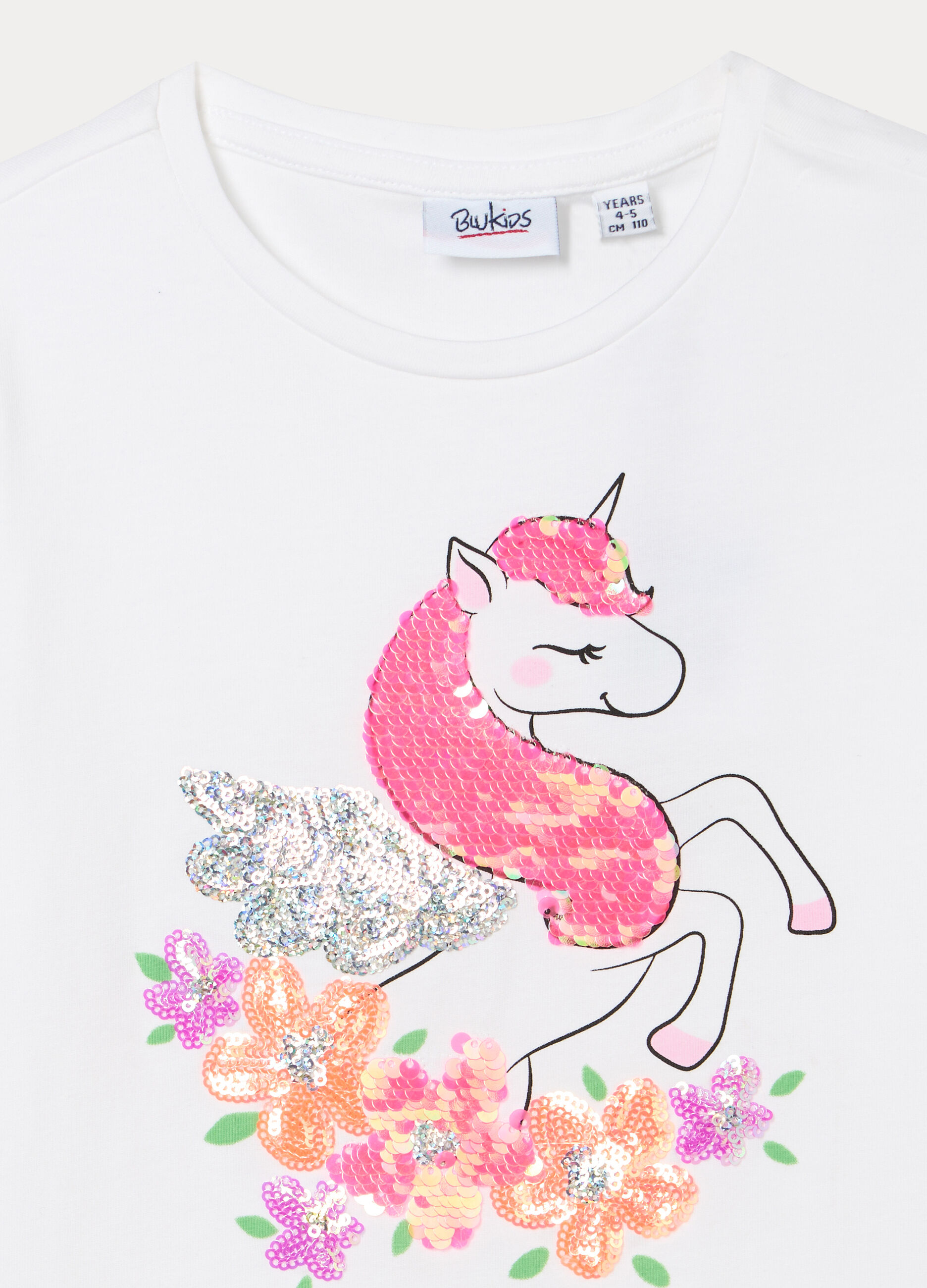 T-shirt girocollo in jersey di cotone stretch bambina_2