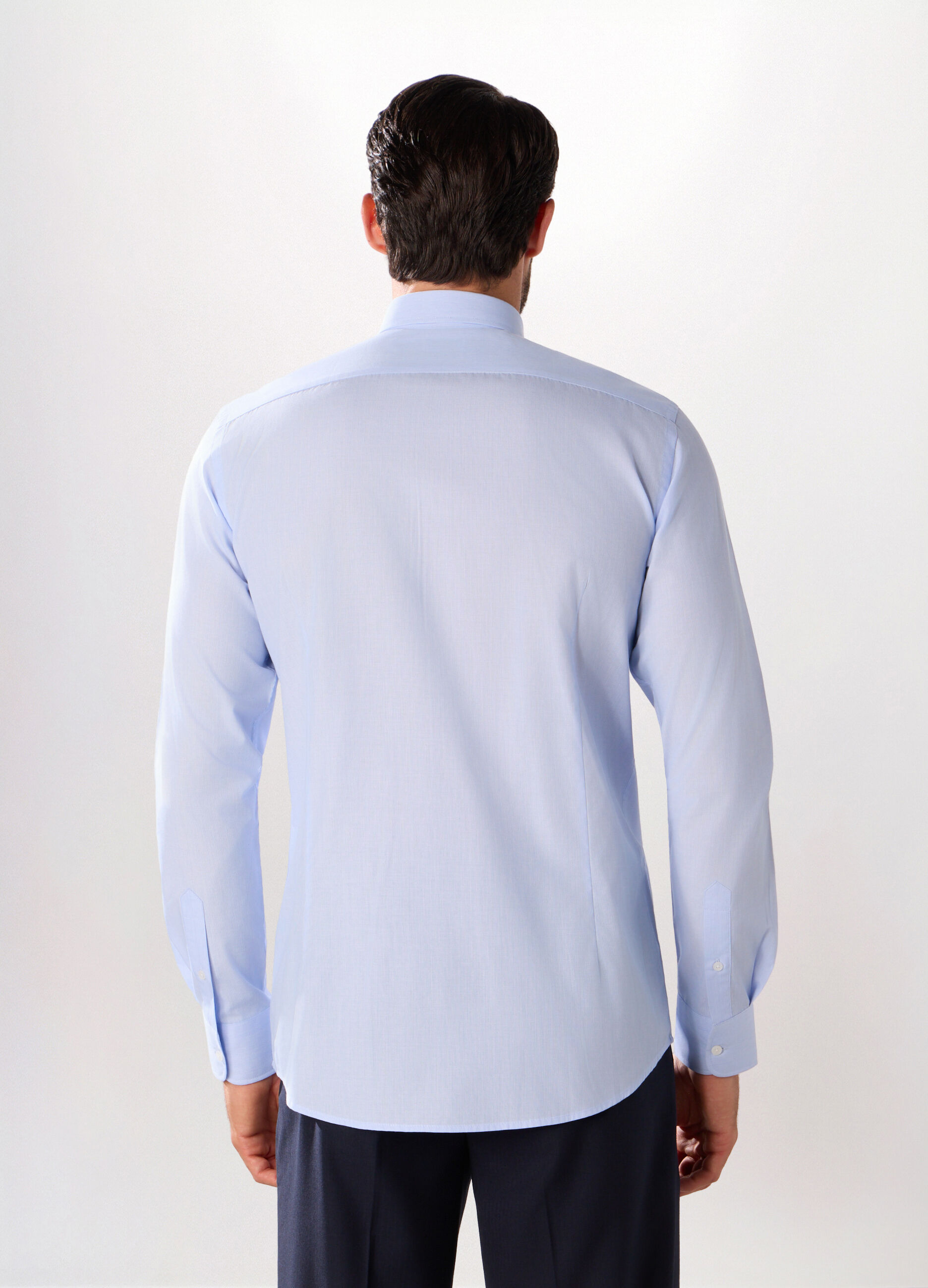 Camicia slim fit con micromotivo uomo_1