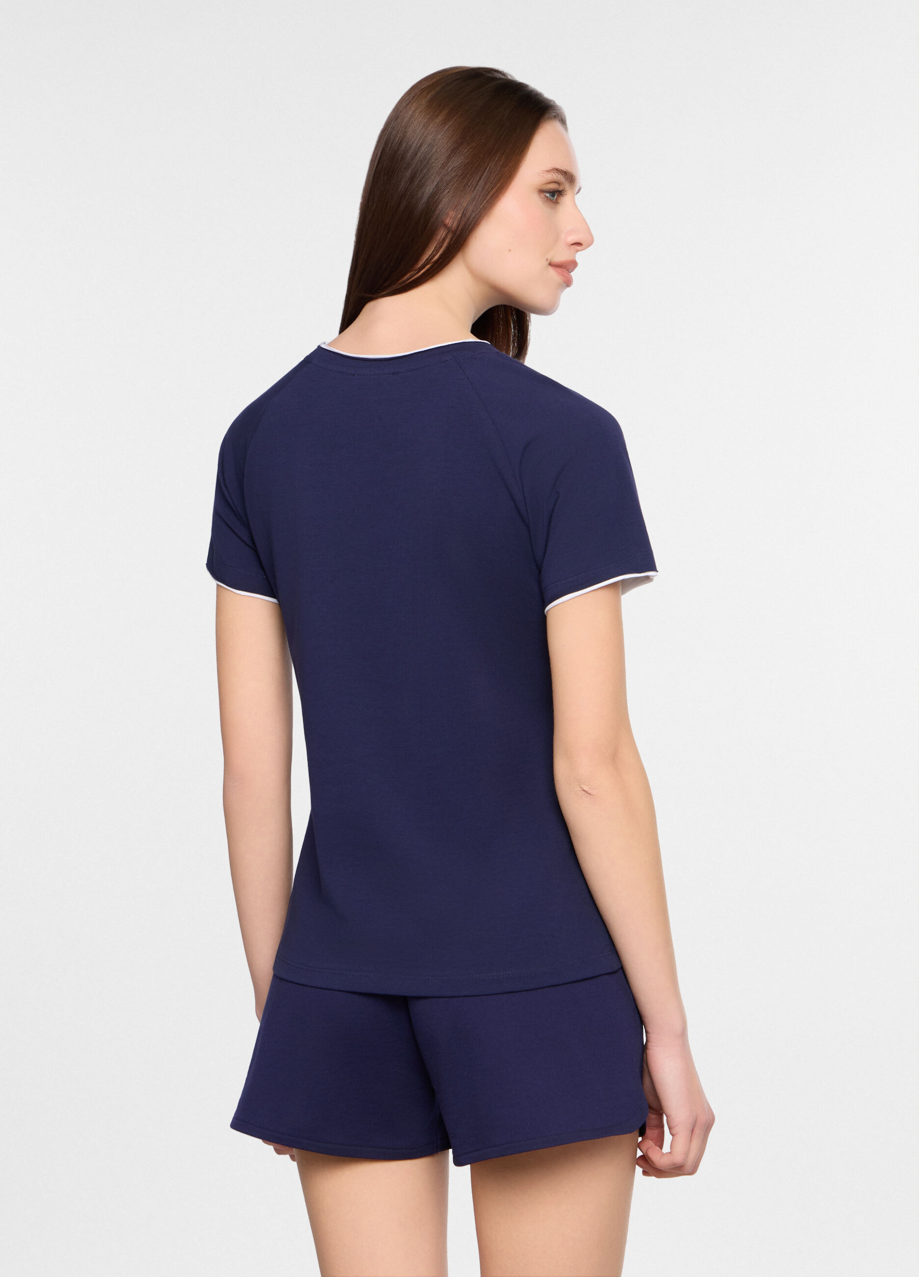 T-shirt girocollo stretch donna_1