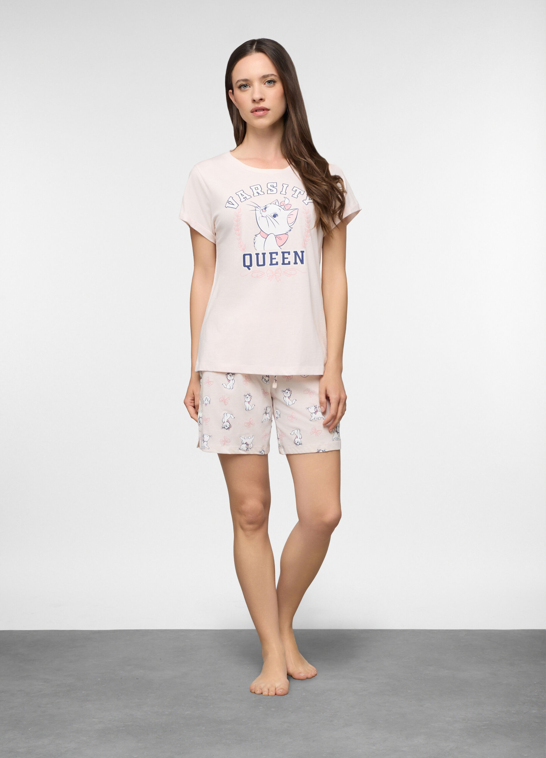 Set pigiama corto Disney in jersey di puro cotone donna_0