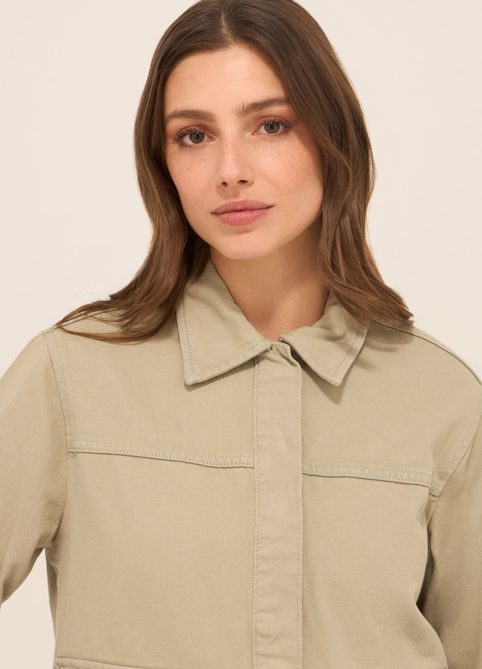Giacca in denim di puro cotone donna