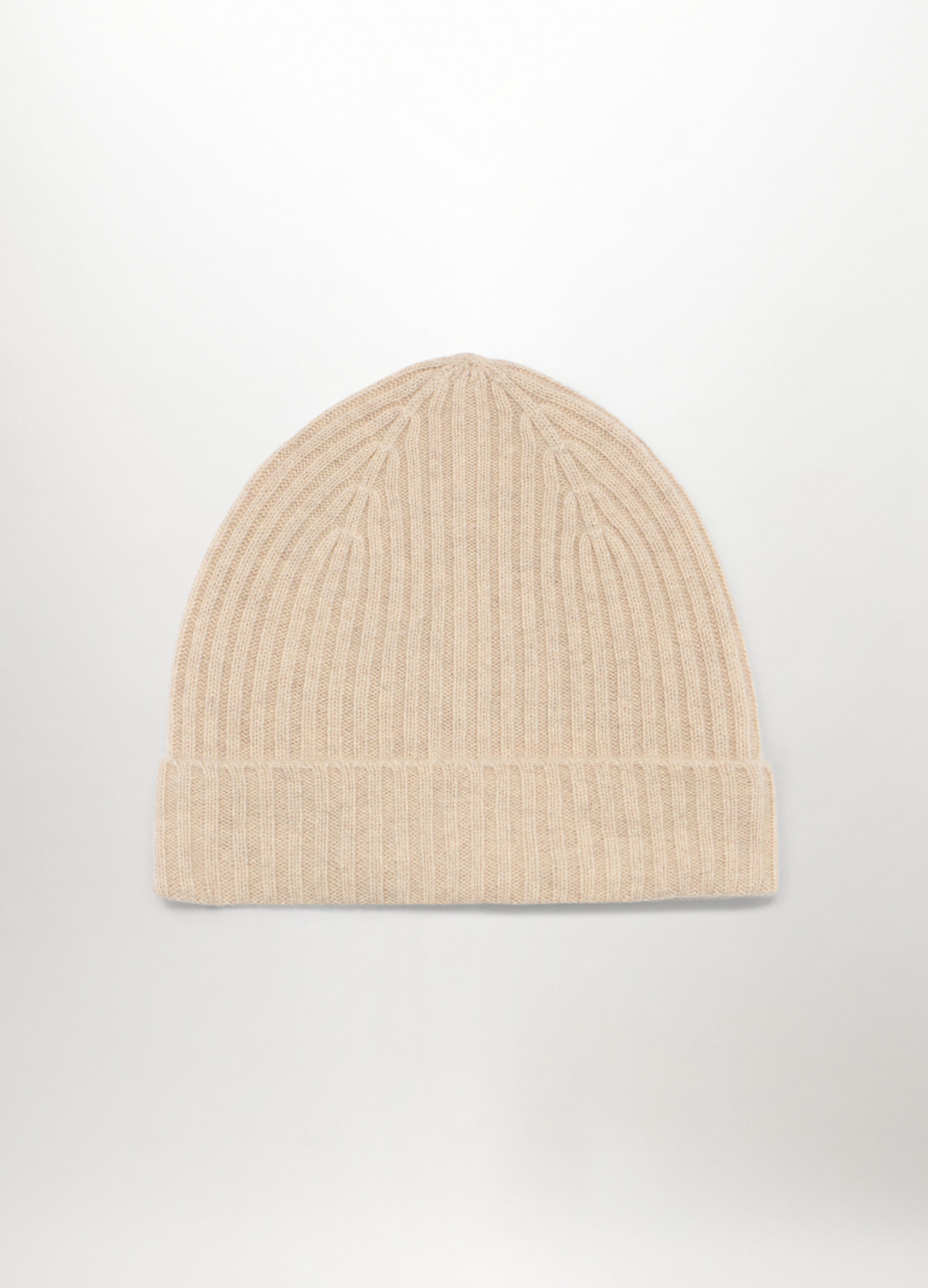 Berretto in cashmere a coste uomo_0