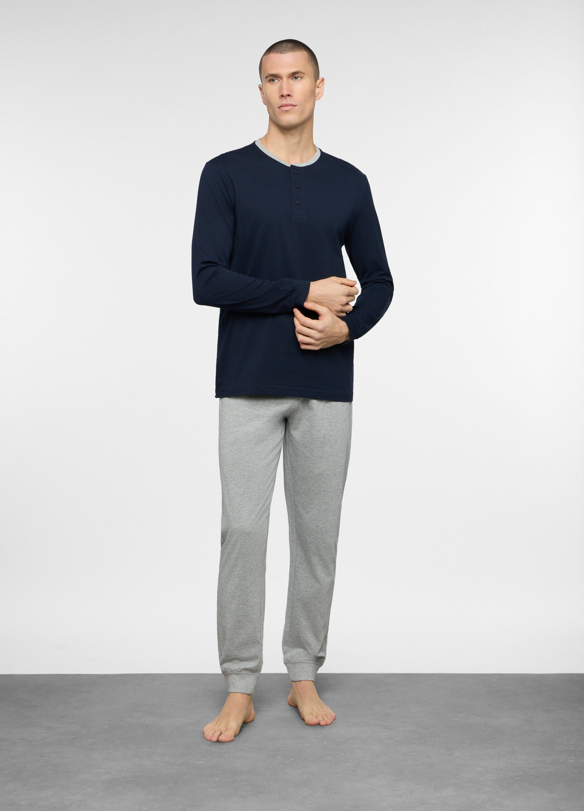 Pigiama lungo in jersey uomo_0