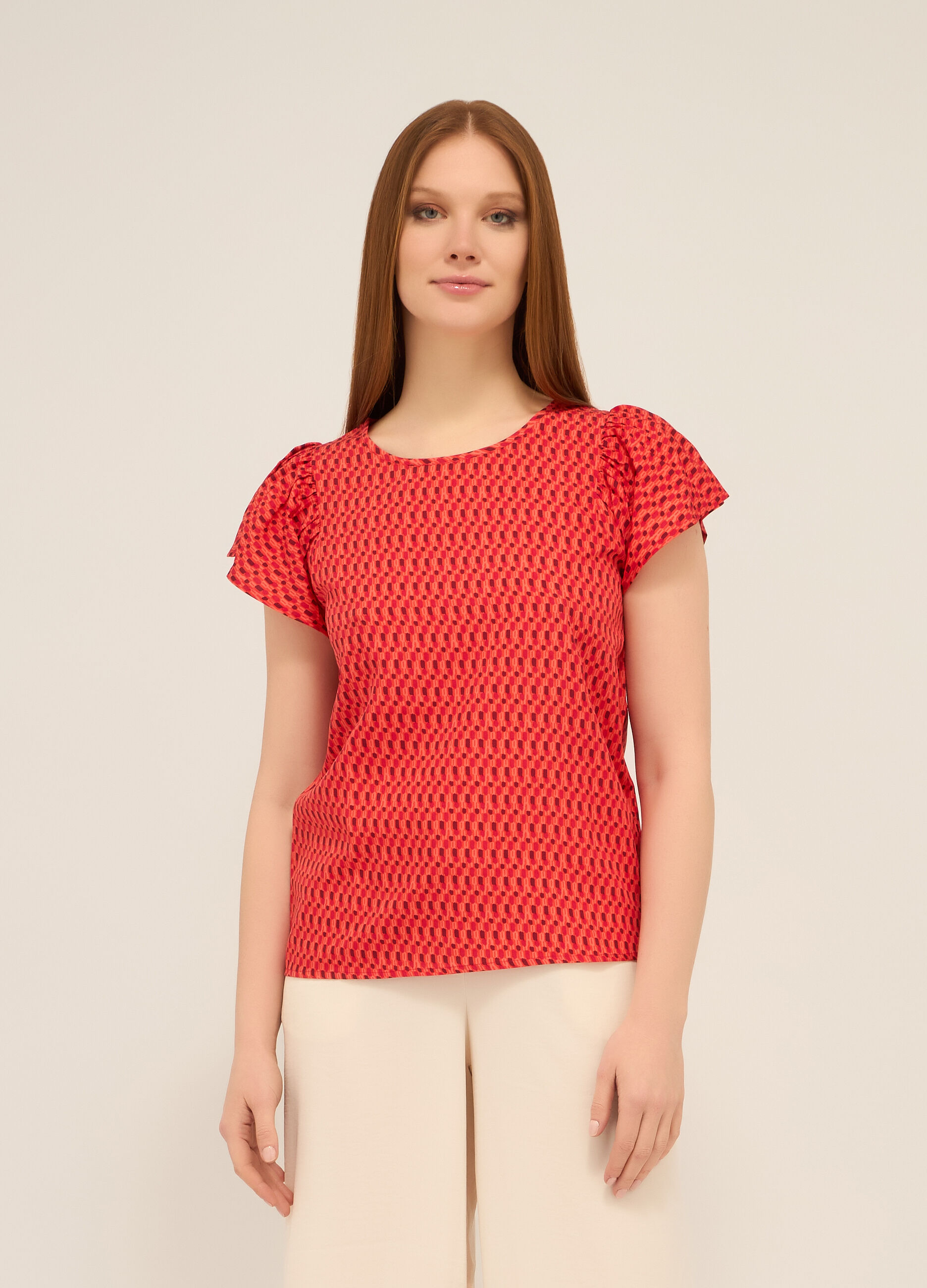 Blusa in american crepe donna_0