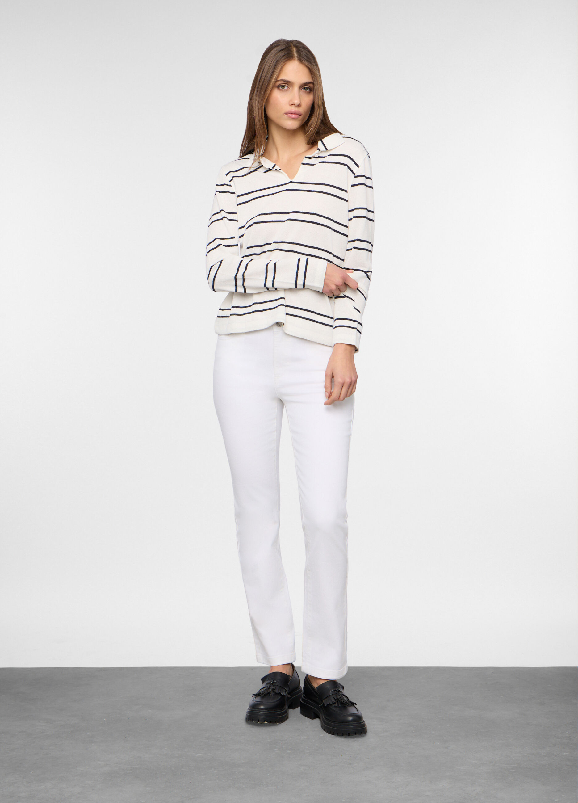 Pantaloni in denim stretch donna_0