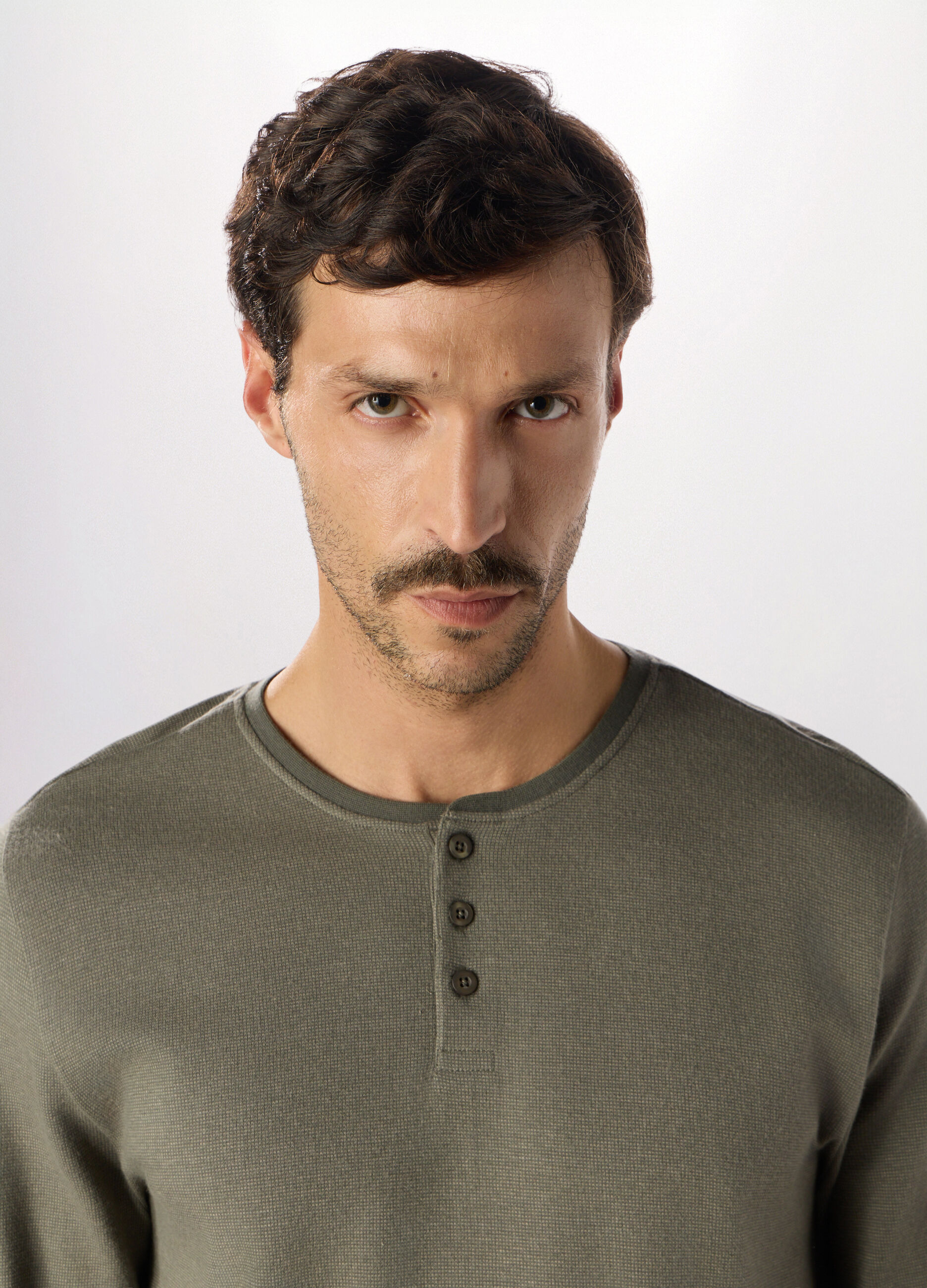 Pigiama lungo in puro cotone uomo_2