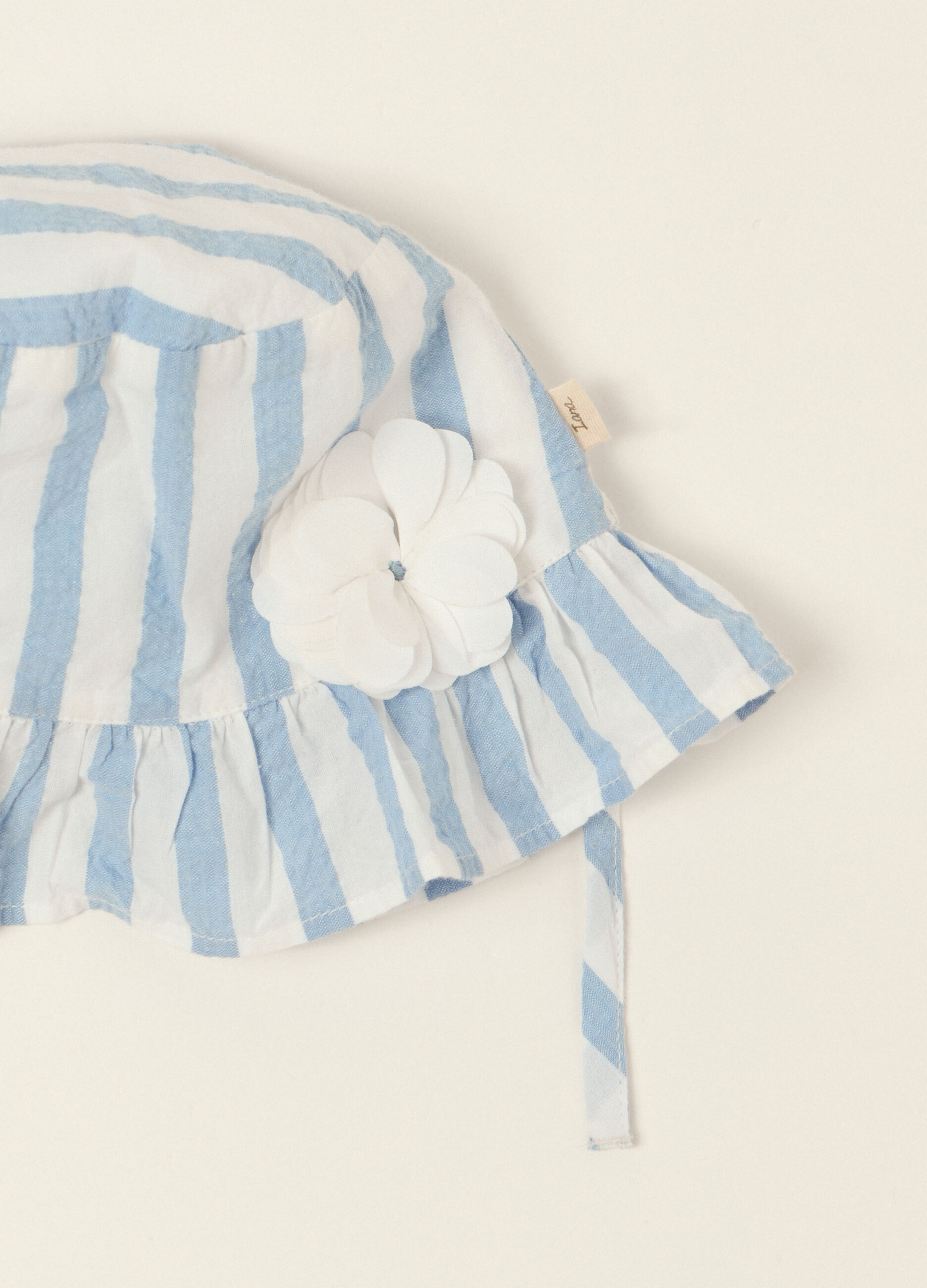 Berretto in puro cotone seersucker IANA neonata_2