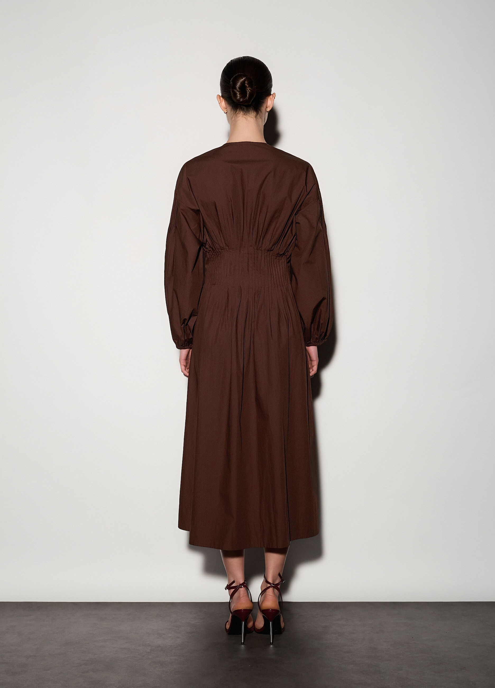 Abito lungo in popeline donna_2