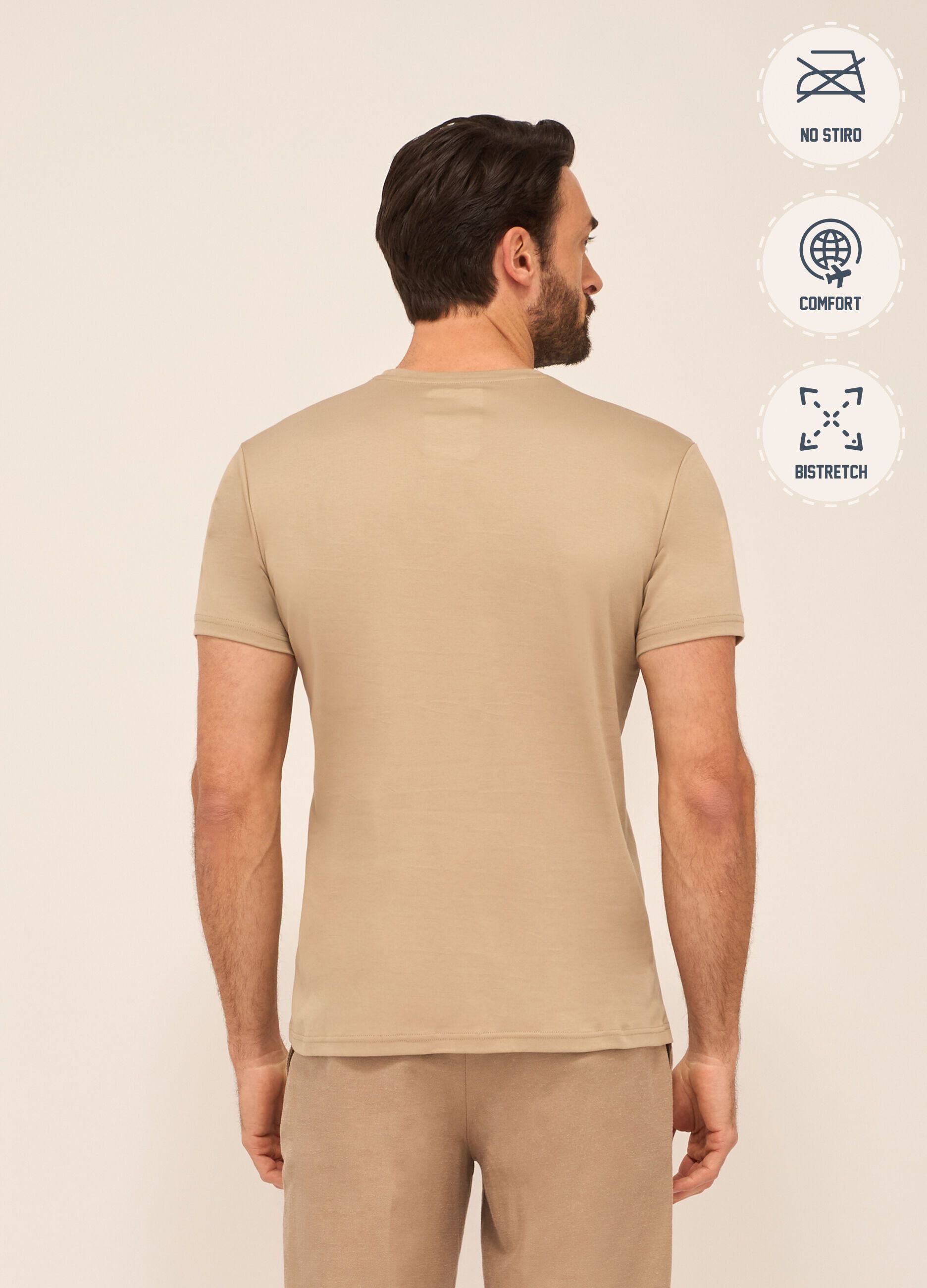 T-shirt girocollo in jersey di cotone uomo_1