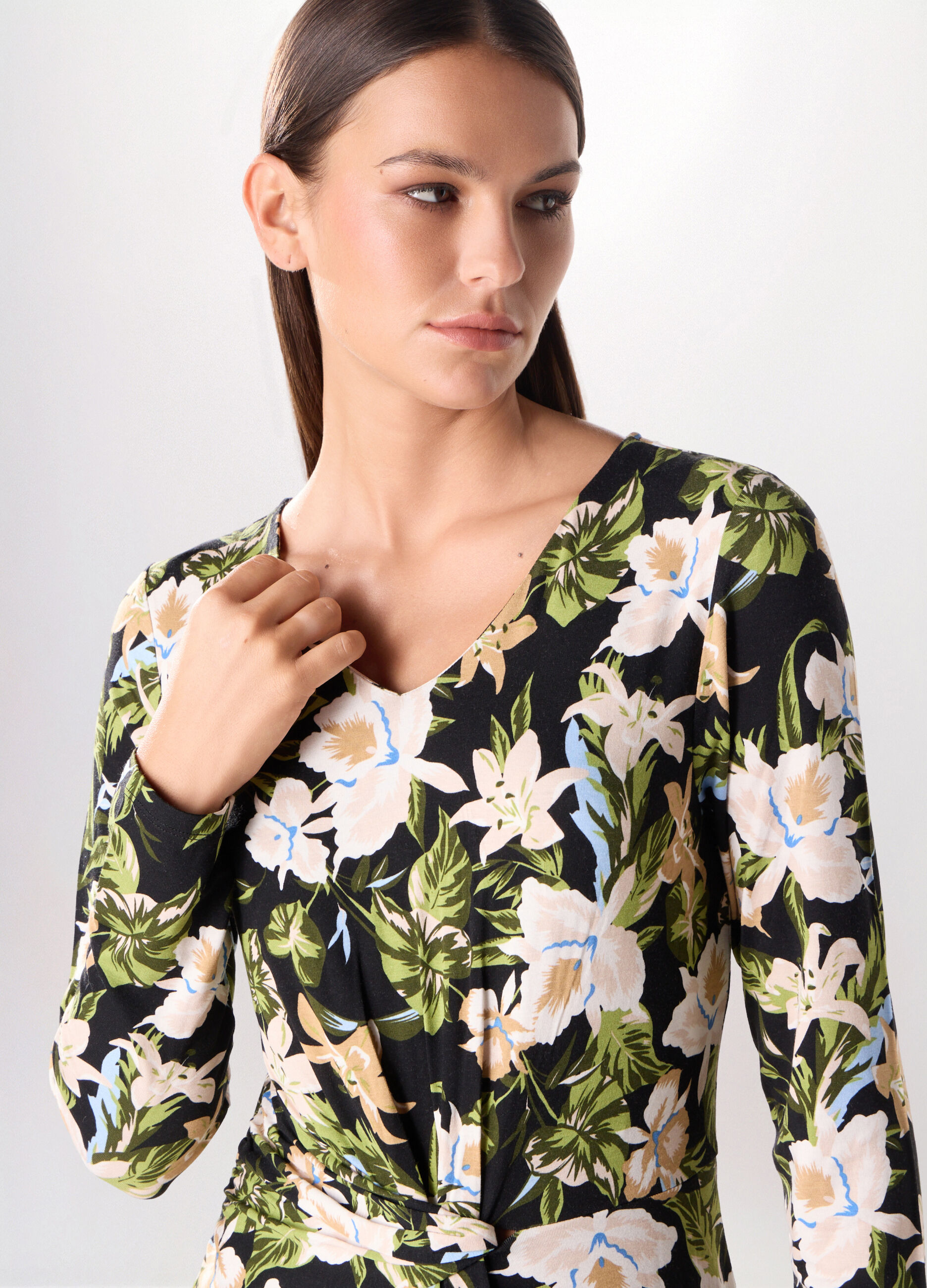 Abito corto in jersey stretch donna_2