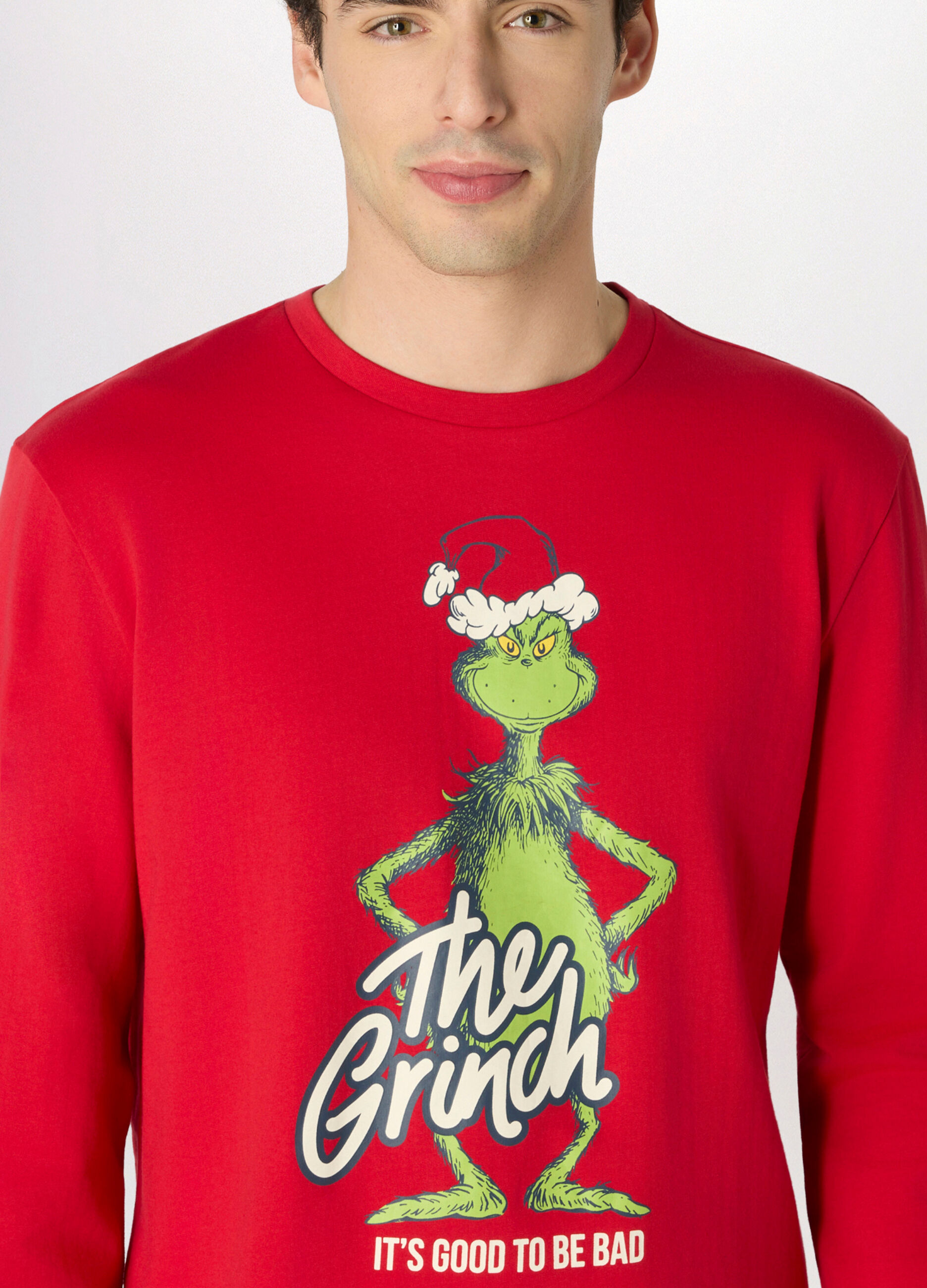 Pigiama lungo in cotone Grinch uomo_2