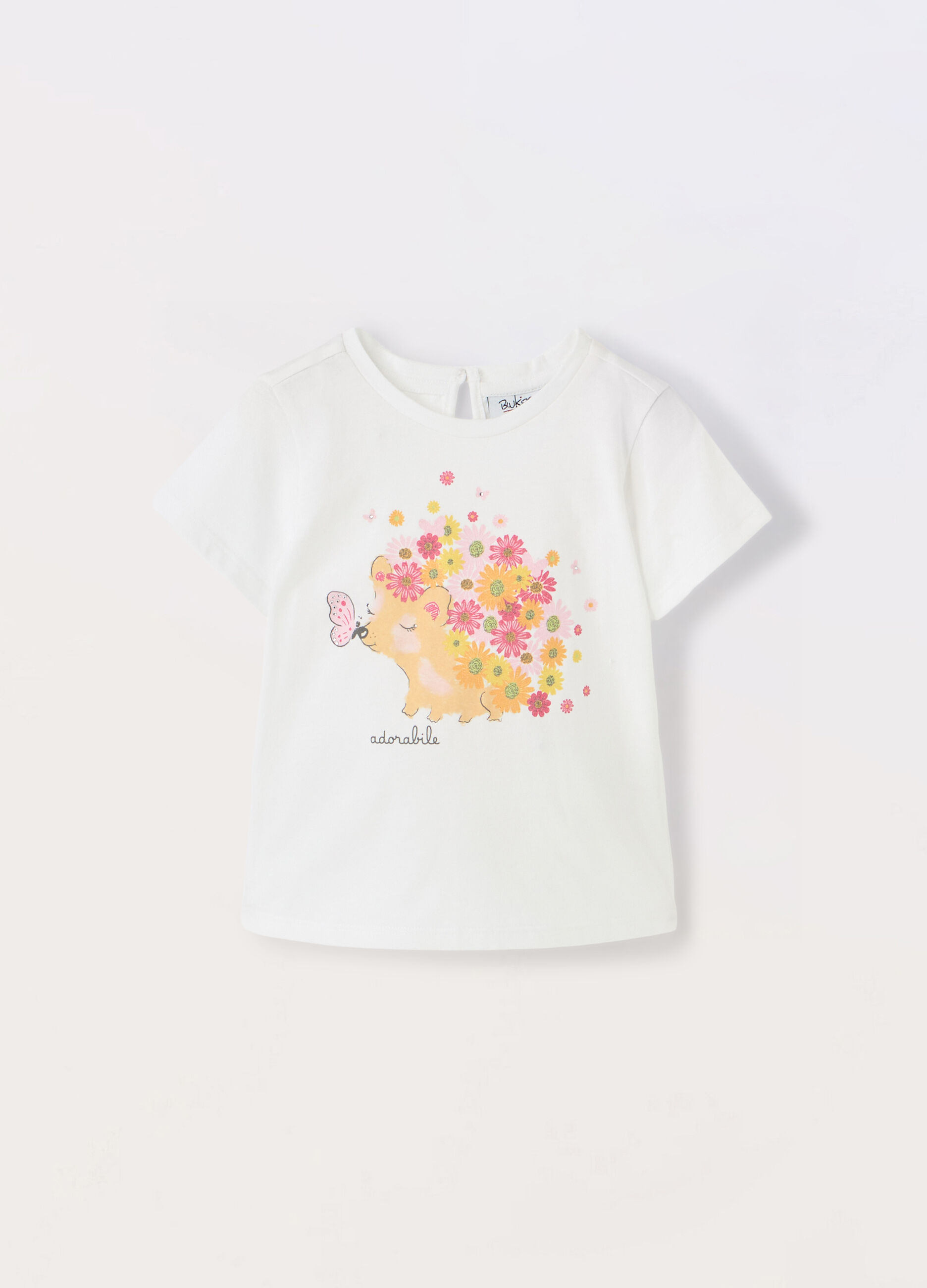 T-shirt in jersey di puro cotone neonata_0