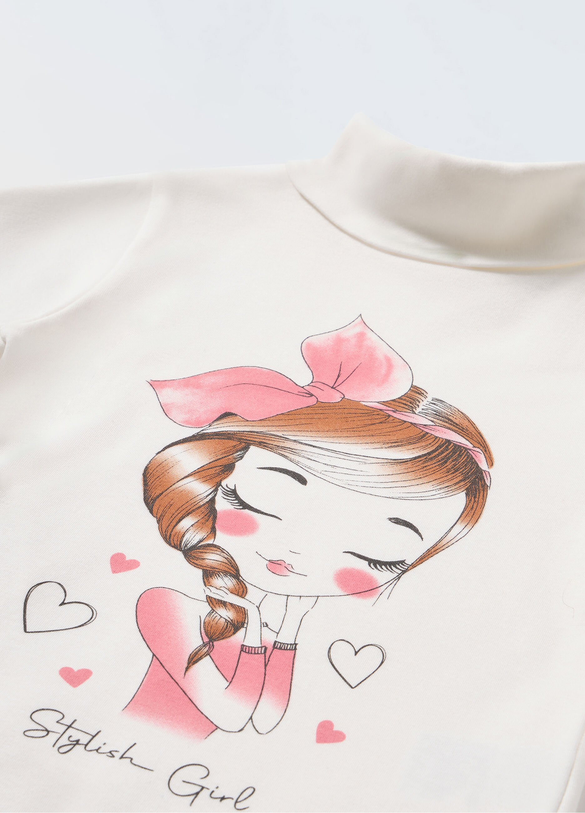 Lupetto in interlock di puro cotone bambina_1