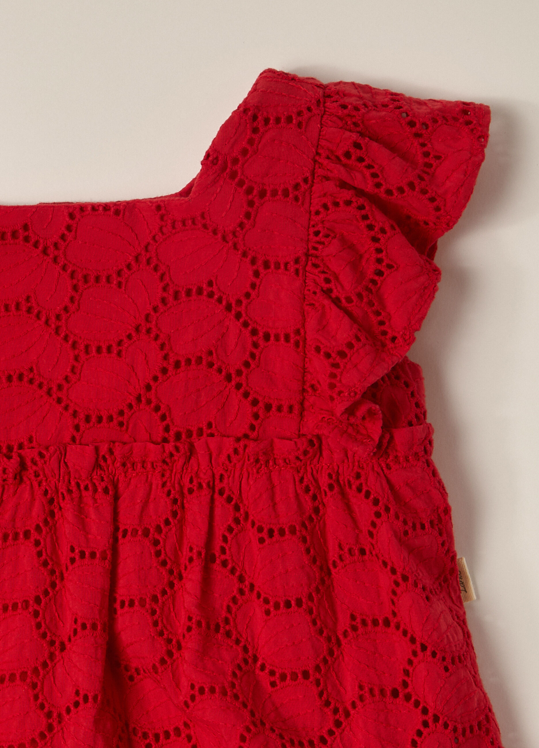 Vestito in puro cotone Sangallo IANA neonata