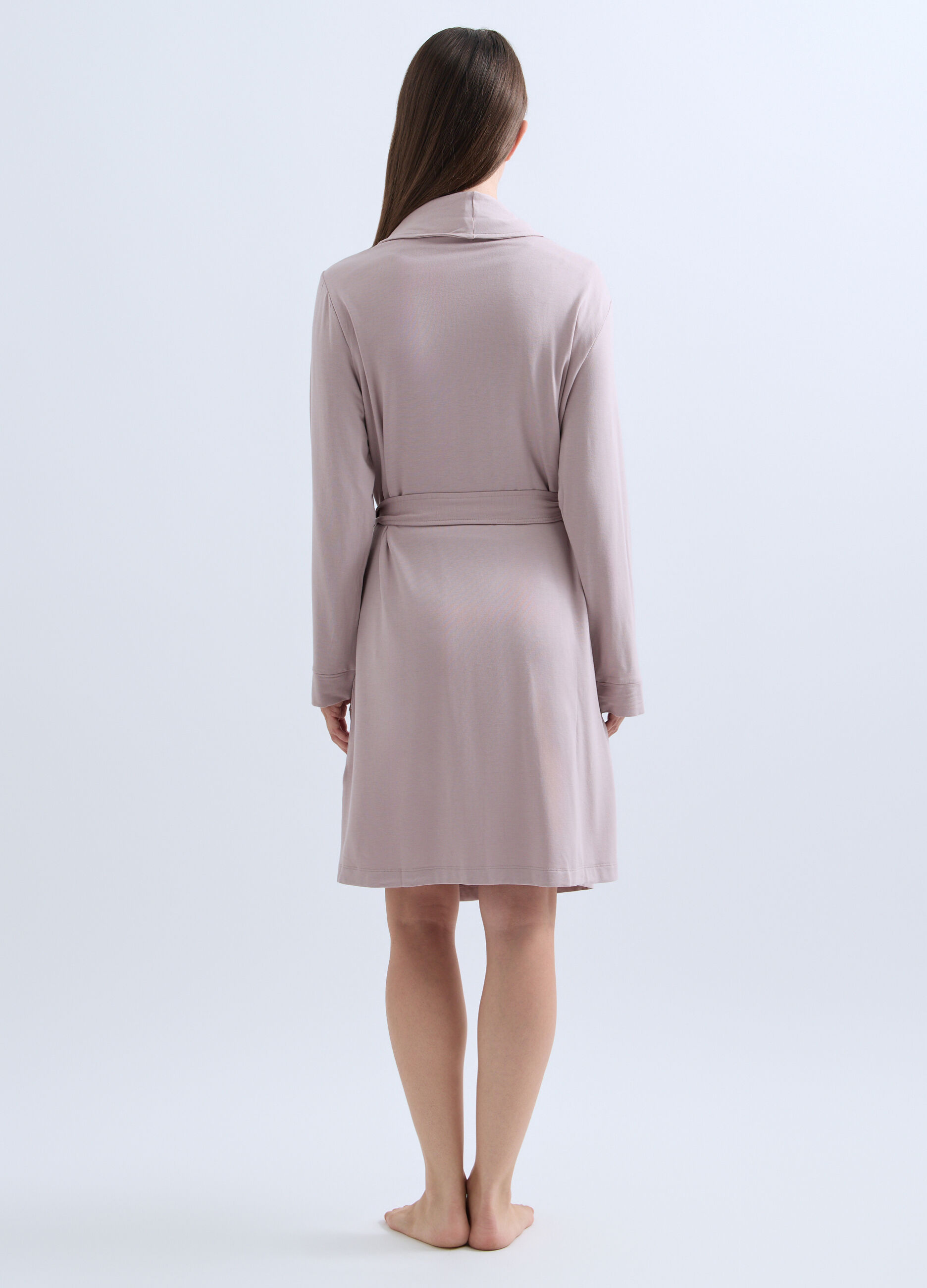 Vestaglia in felpa di viscosa stretch donna_1