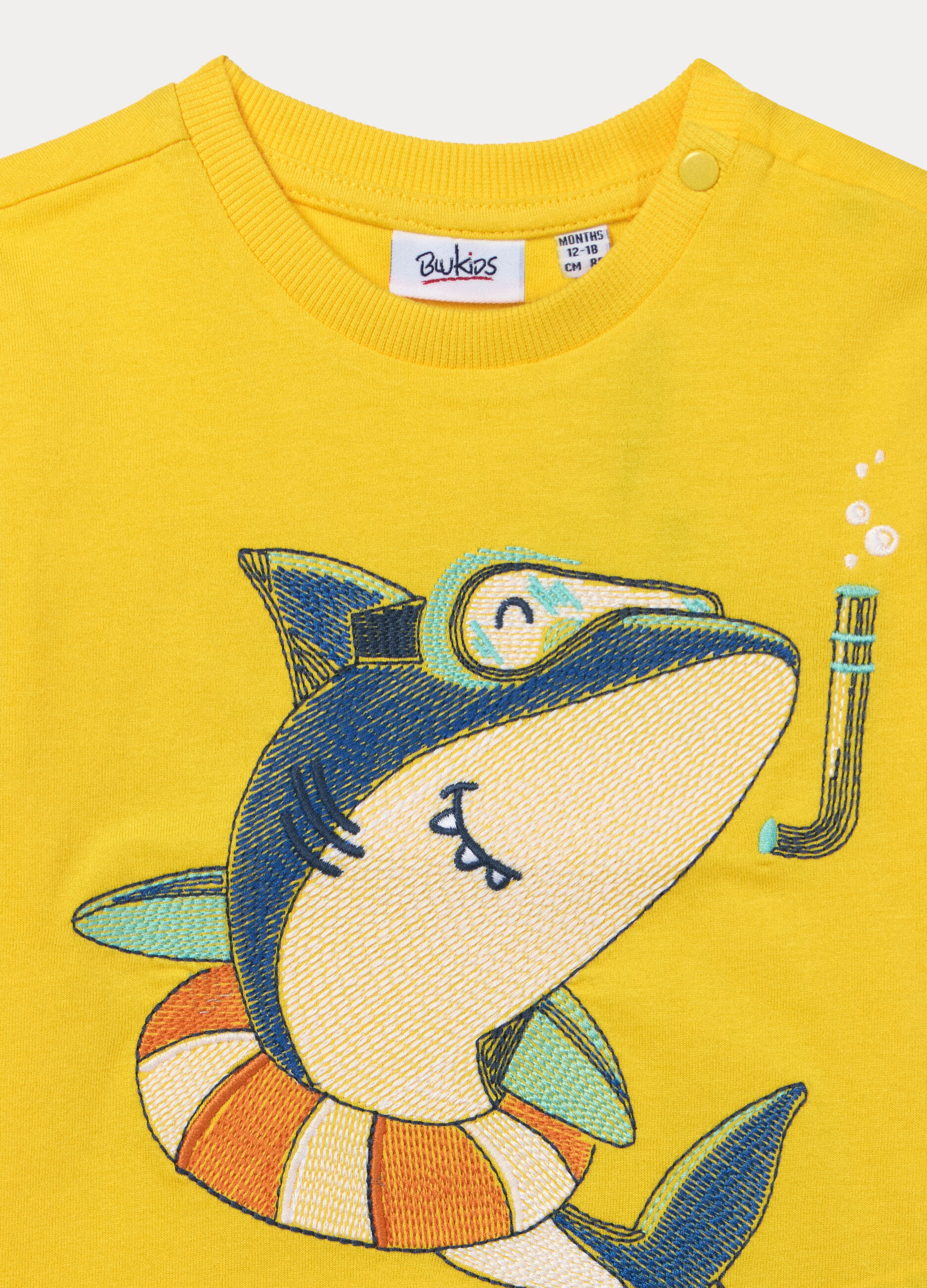 T-shirt girocollo in jersey di puro cotone bimbo_2