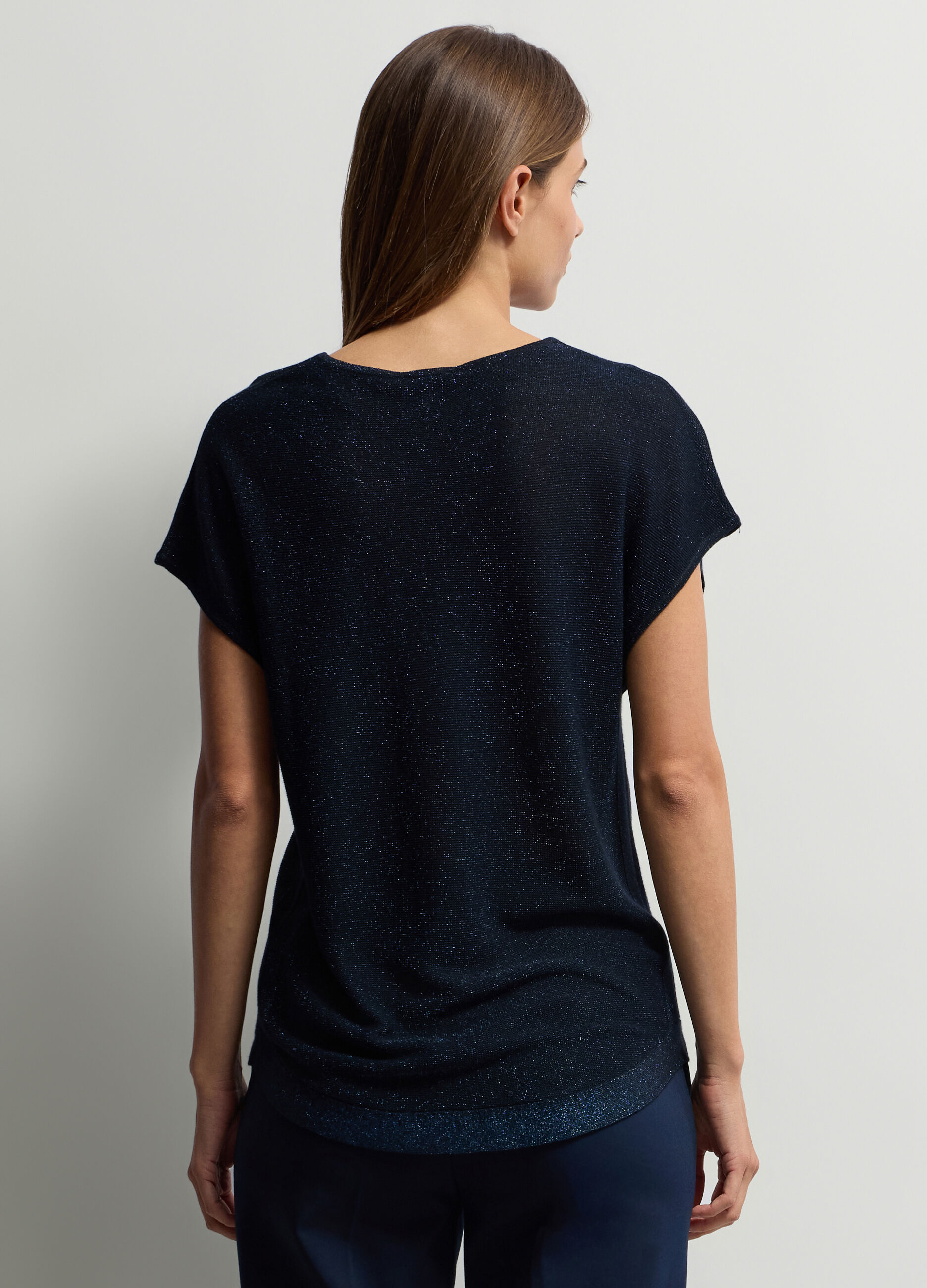 Maglia kimono girocollo rasata donna_1