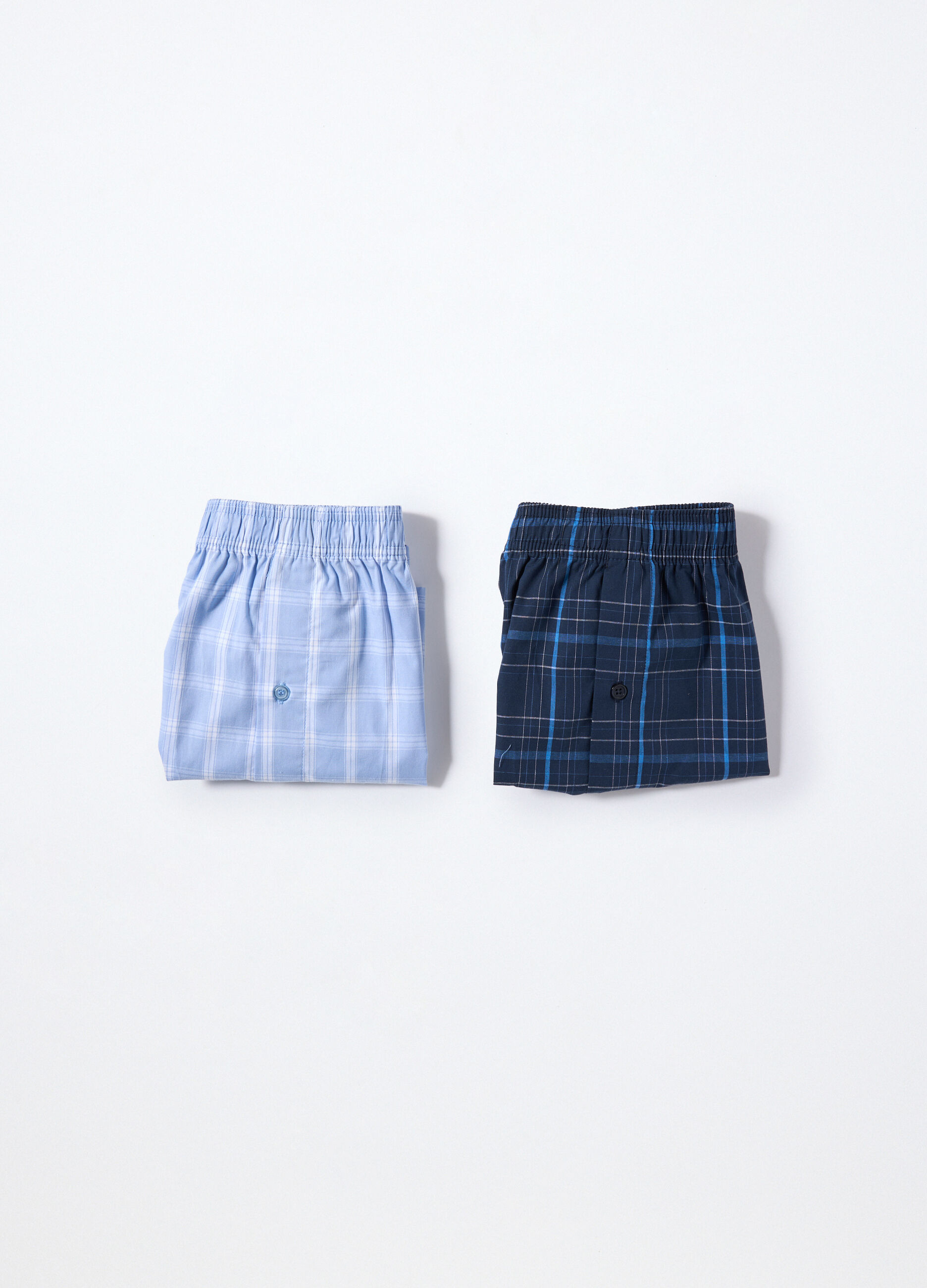 2 pack boxer in puro cotone a quadri uomo_0