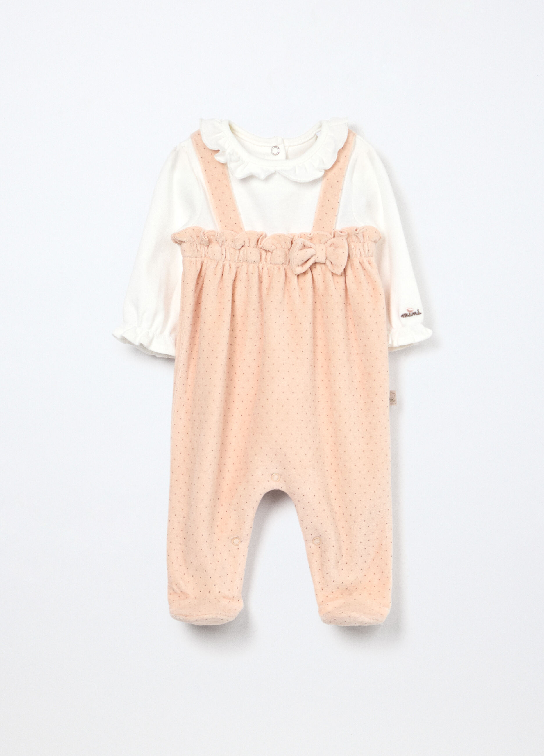 Tutina in misto cotone velour neonato_0