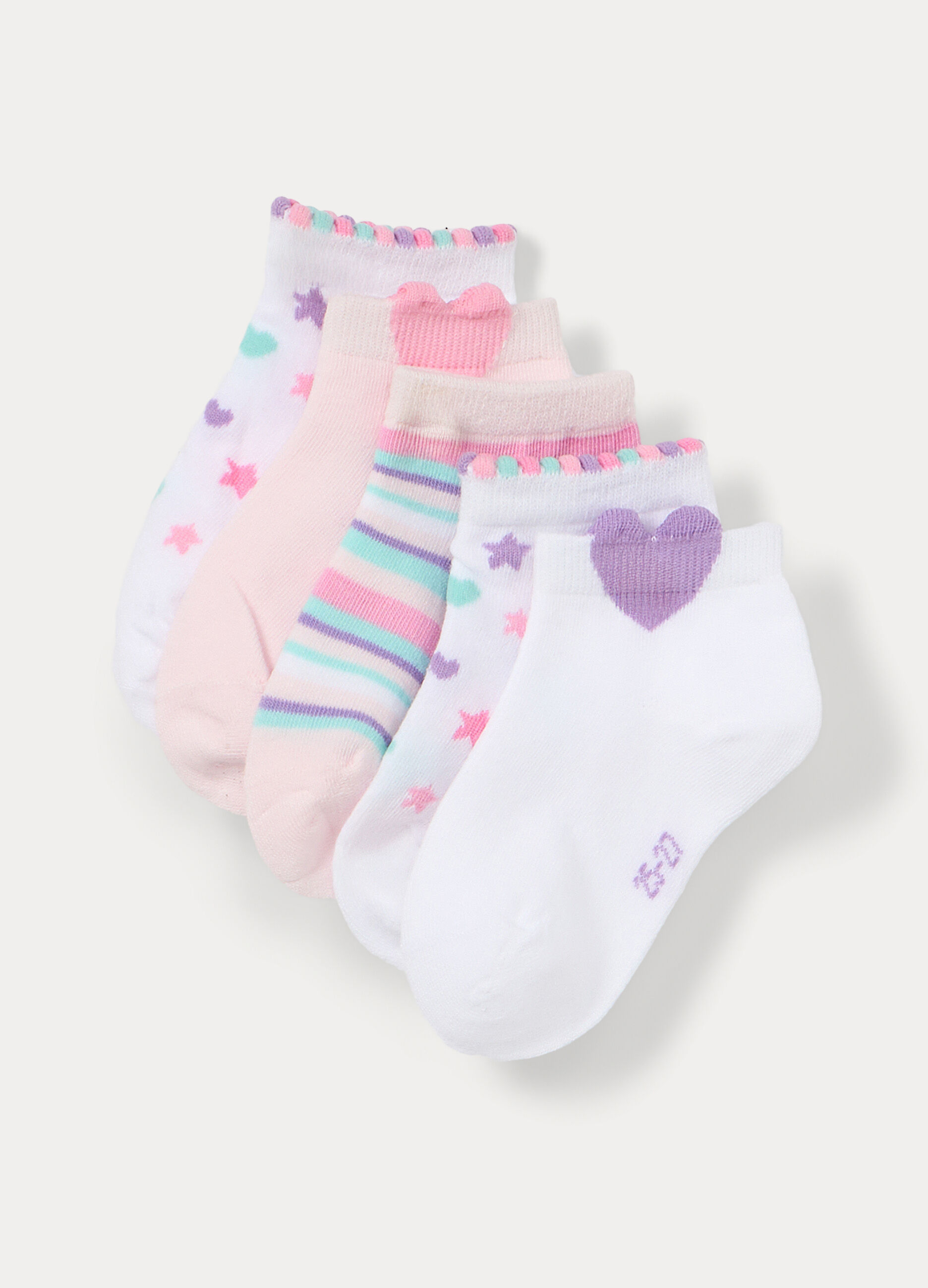 Pack 5 calze corte in misto cotone stretch_0