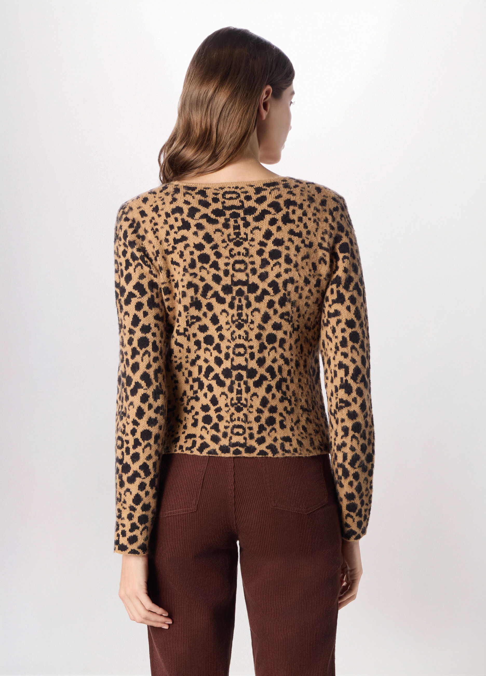Cardigan tricot animalier donna_1