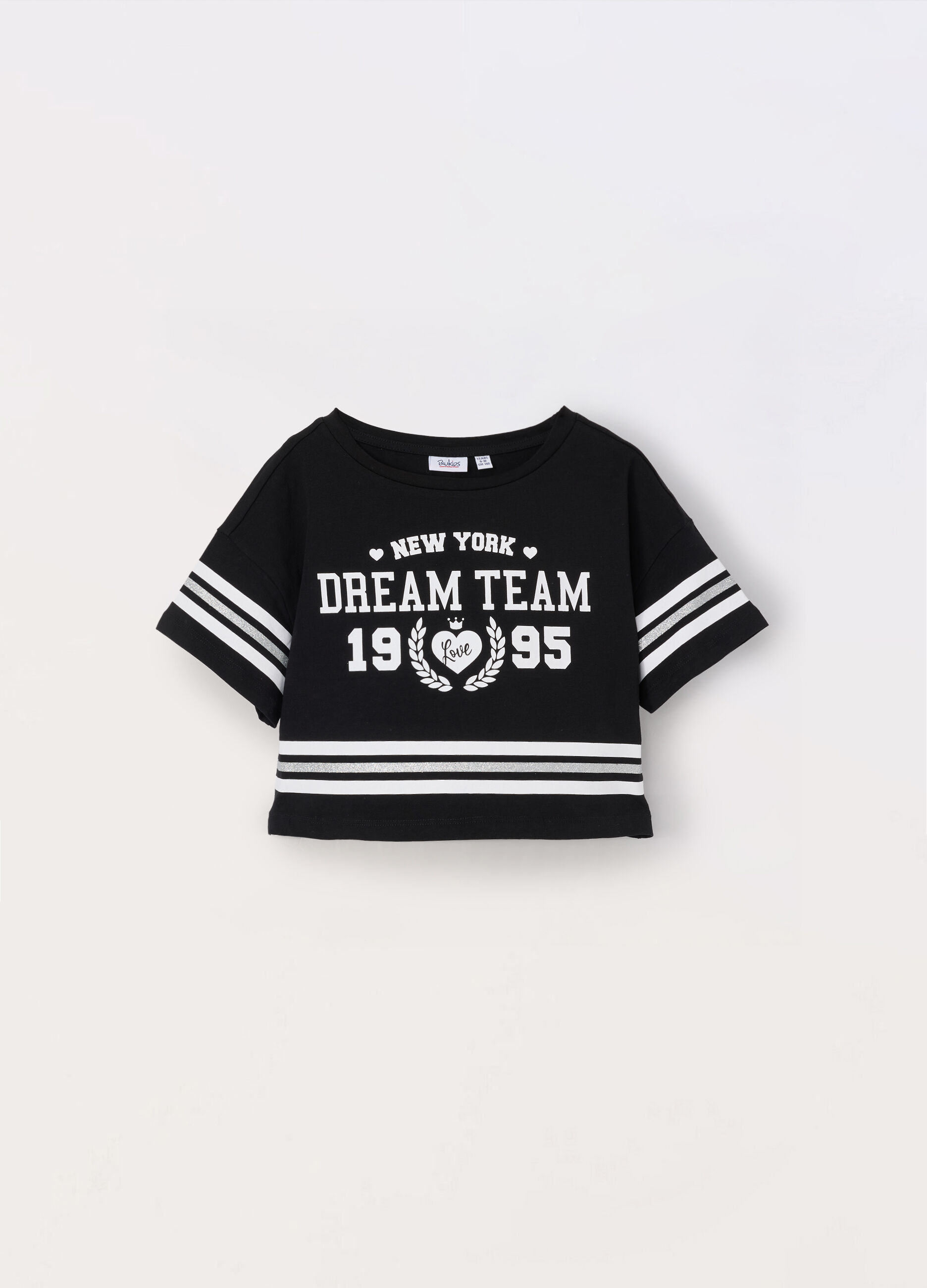 T-shirt in jersey di cotone stretch ragazza_0