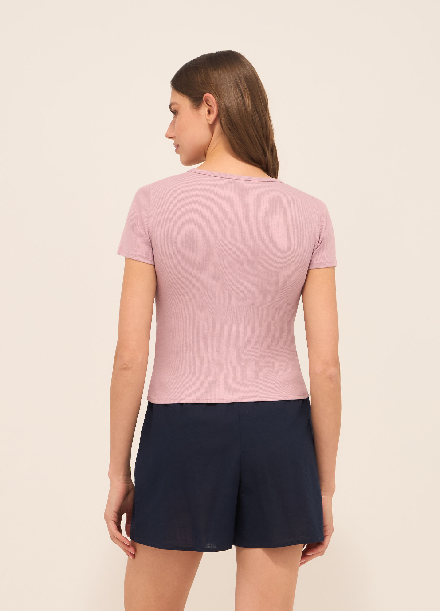 T-shirt in costina donna_1