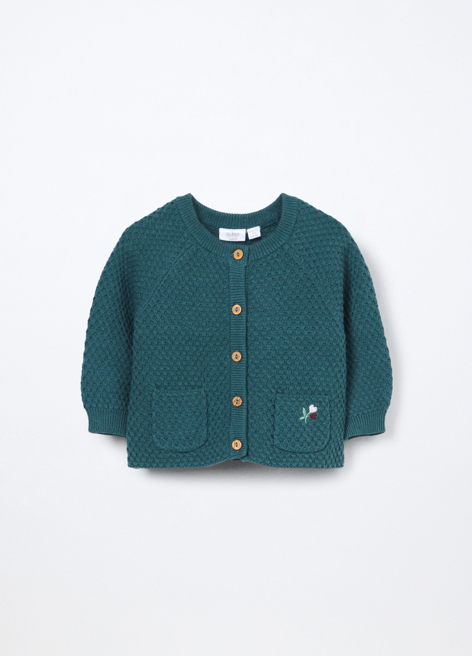 Cardigan tricot in puro cotone neonata_0