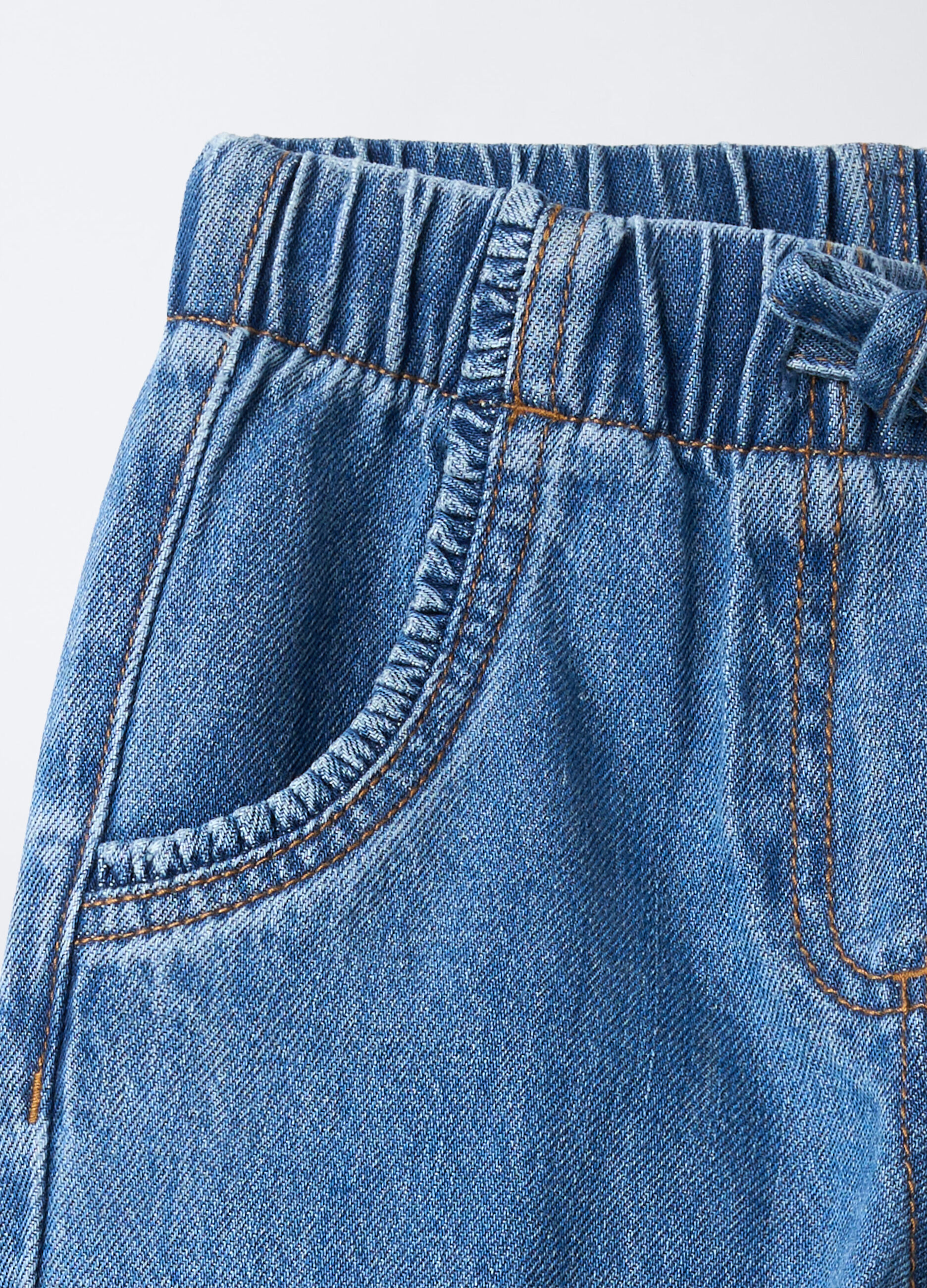 Jogger in denim Fit Regular bambina_2