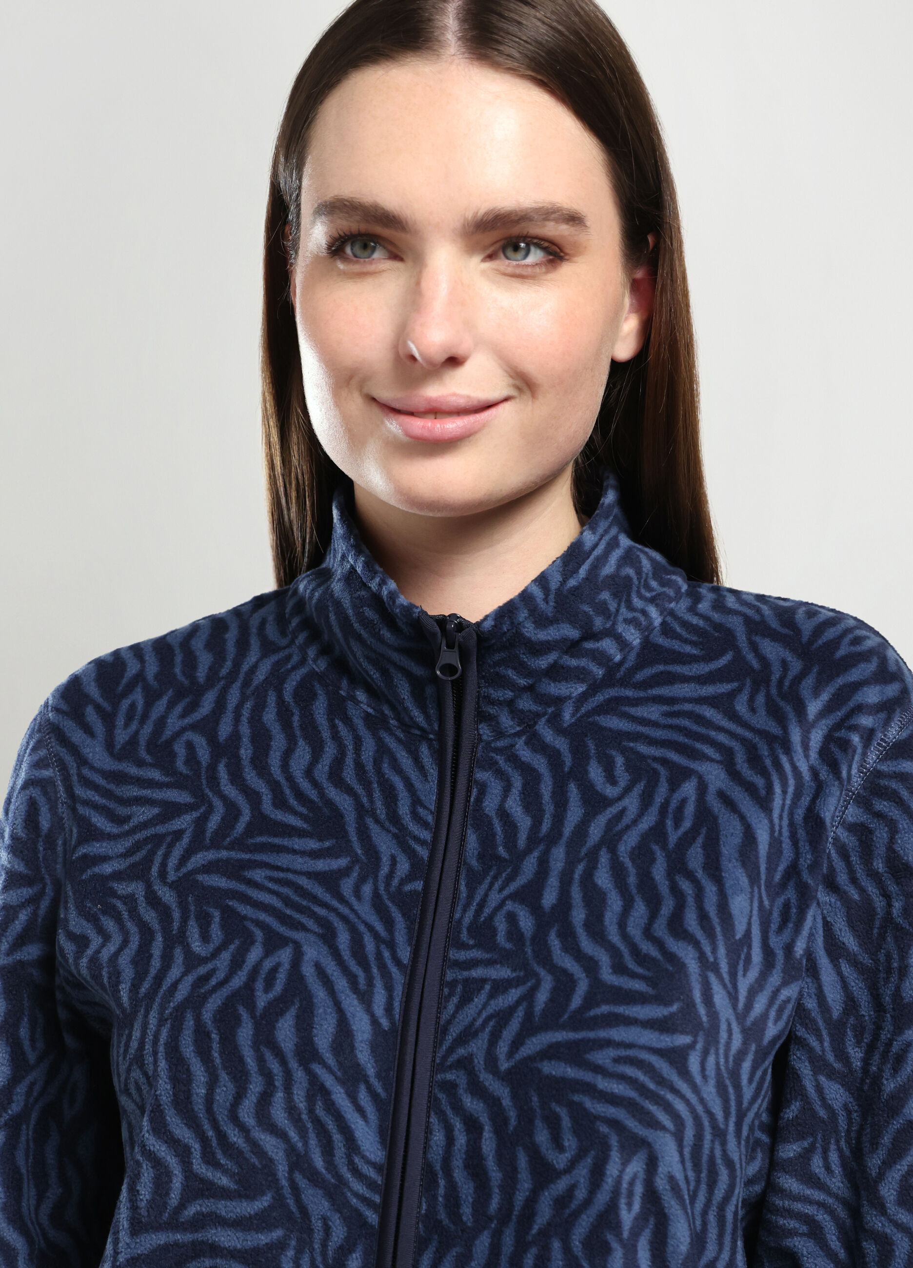 Felpa in pile con stampa donna curvy_2