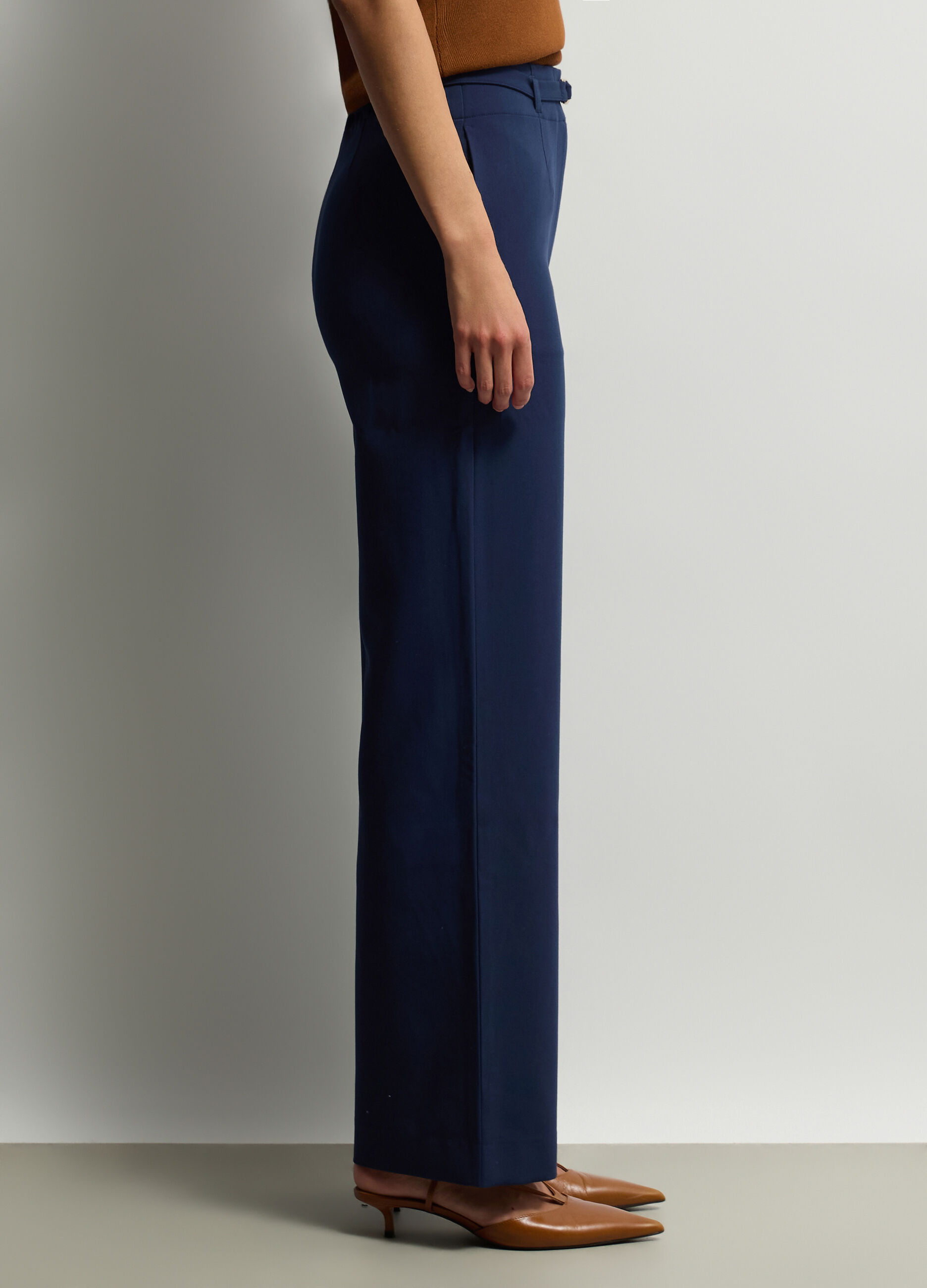 Pantaloni Fit Over misto viscosa stretch donna_1