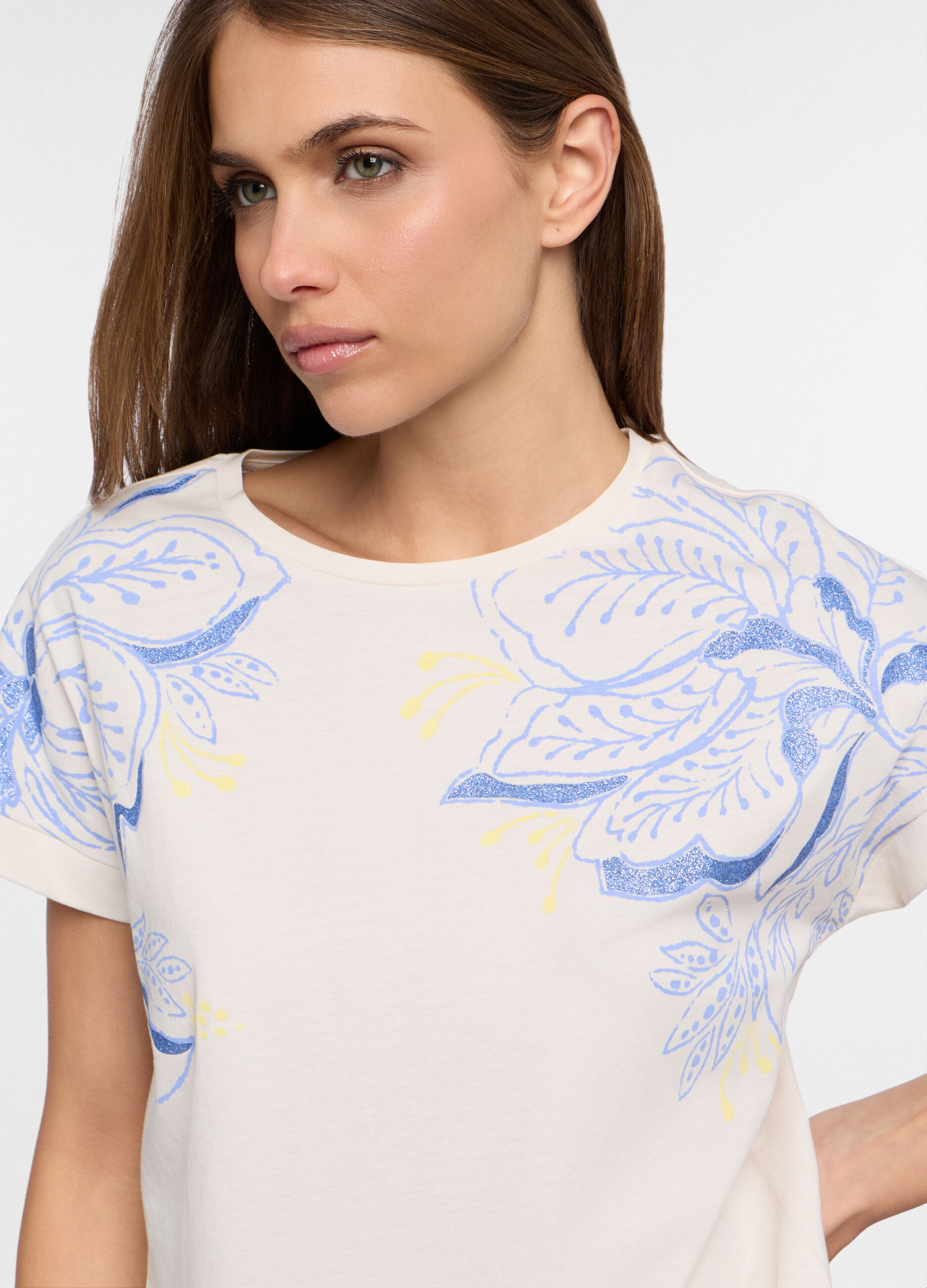 T-shirt girocollo stretch donna_2