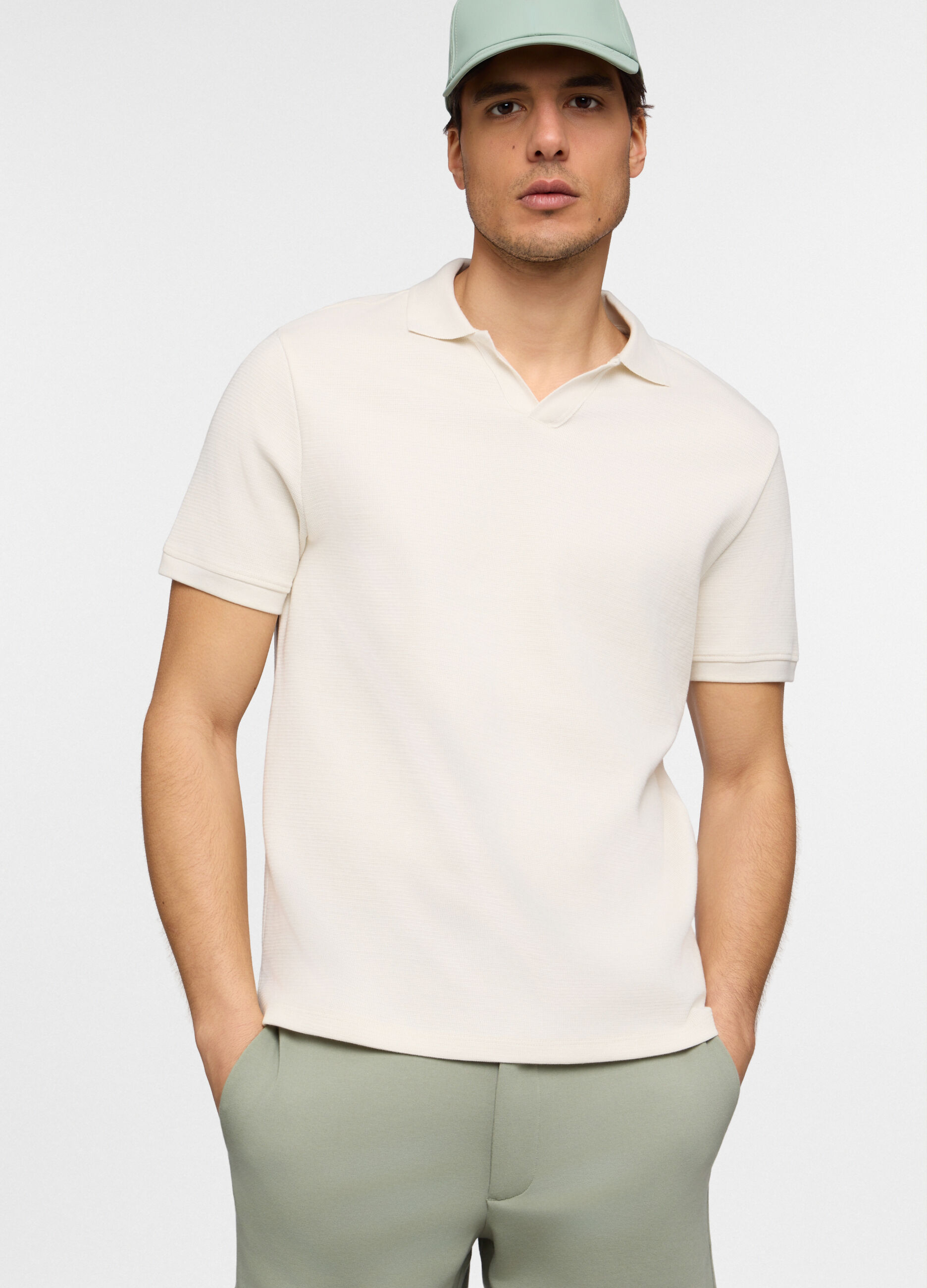Polo maniche corte in cotone stretch uomo_0
