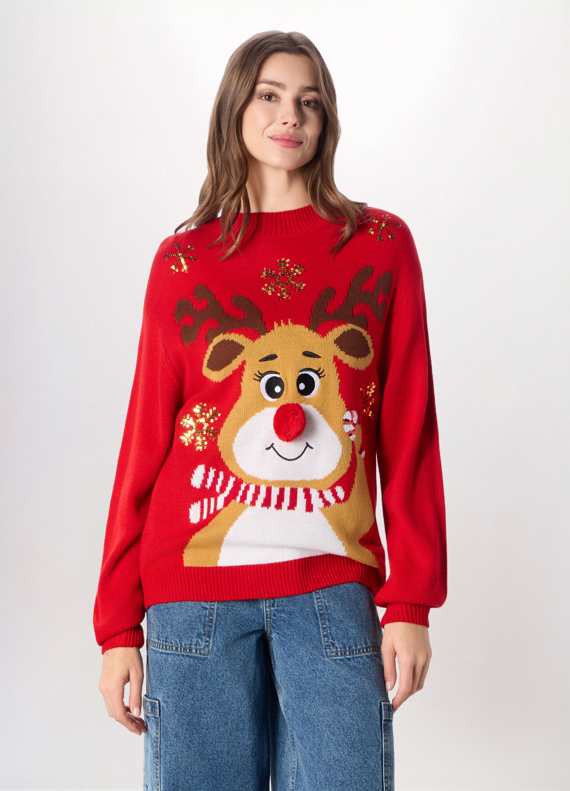 Girocollo tricot natalizio donna_0