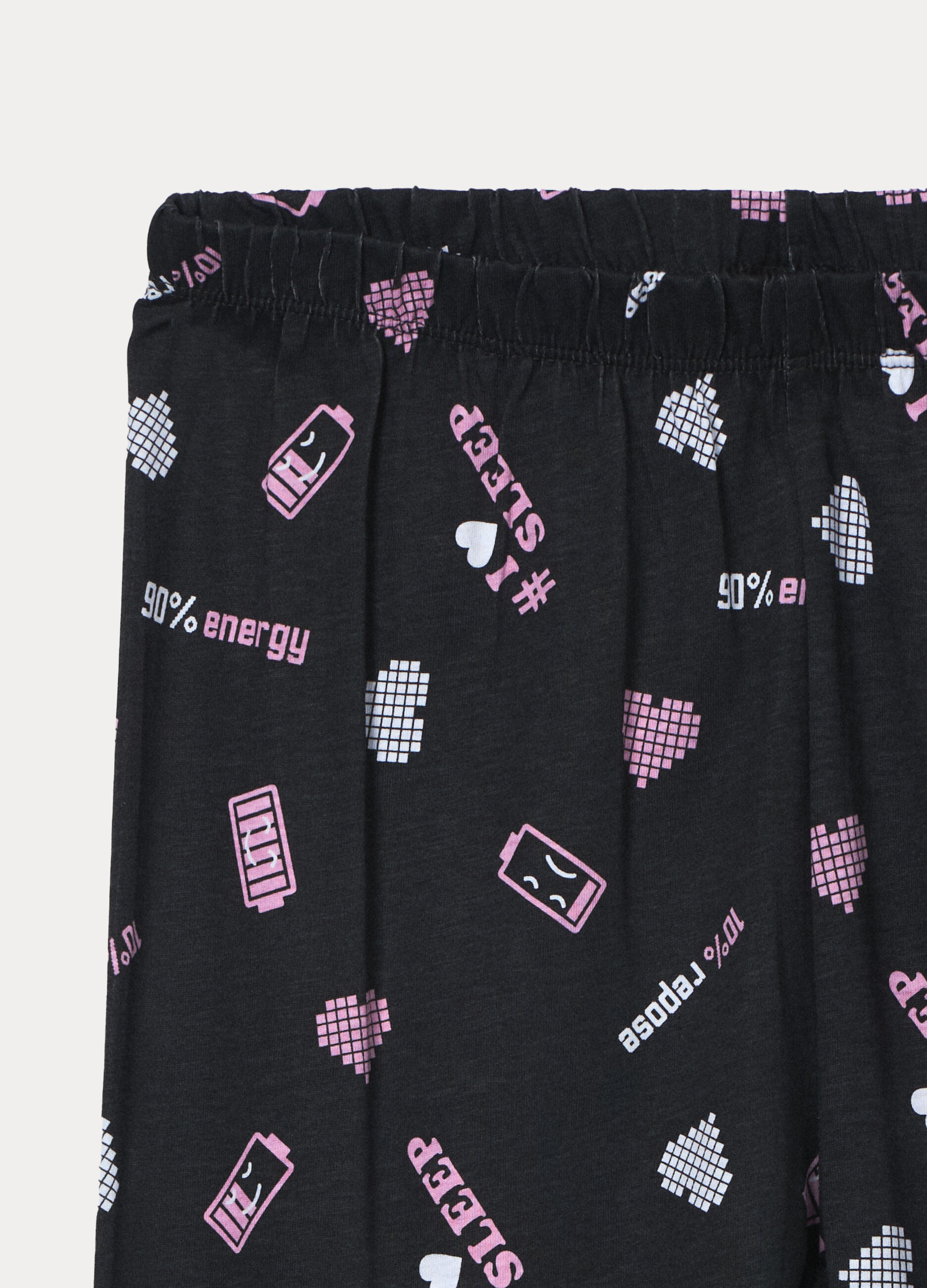 Set pigiama lungo in jersey di puro cotone ragazza_3