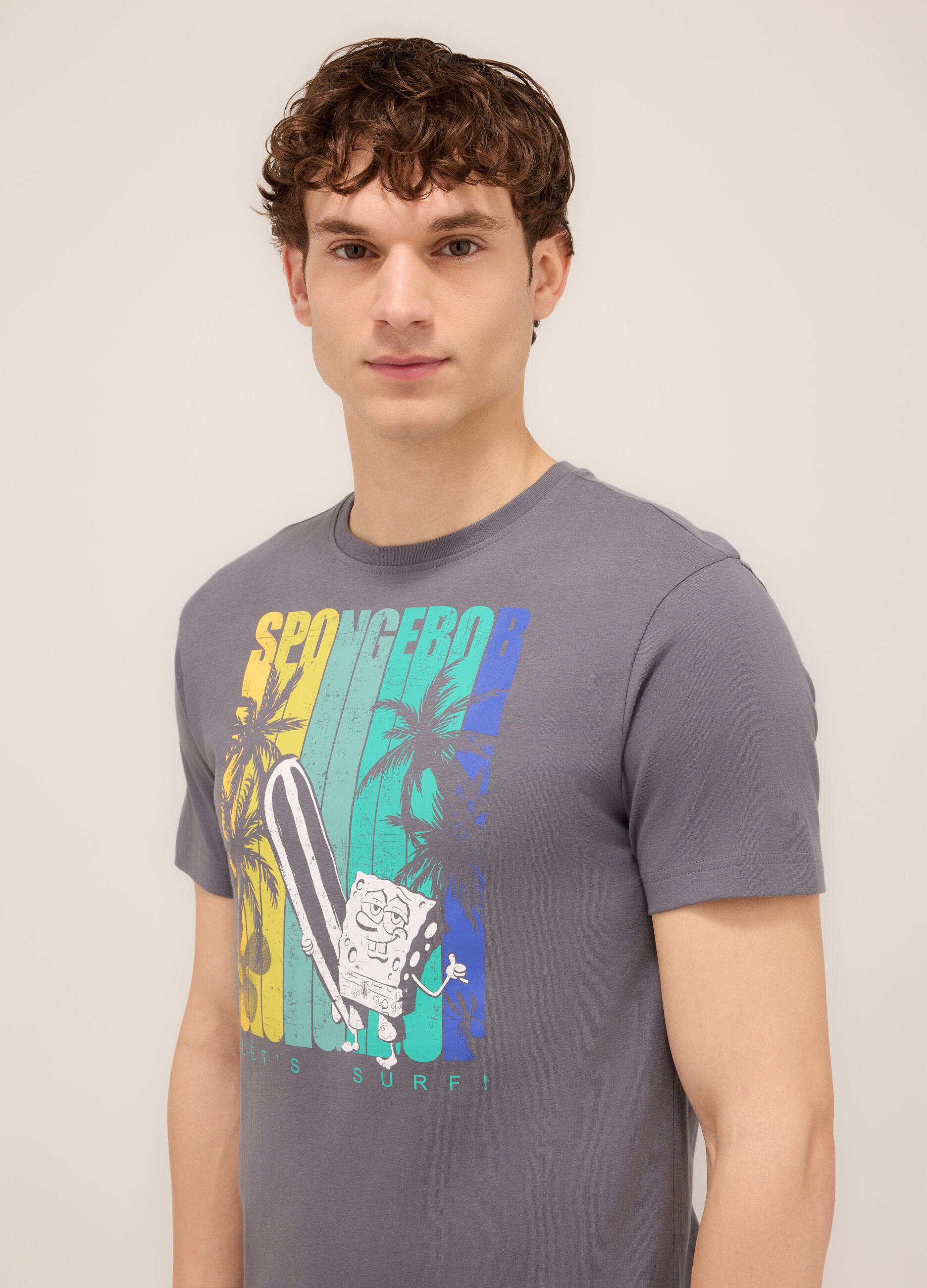 T-shirt girocollo stampa Spongebob