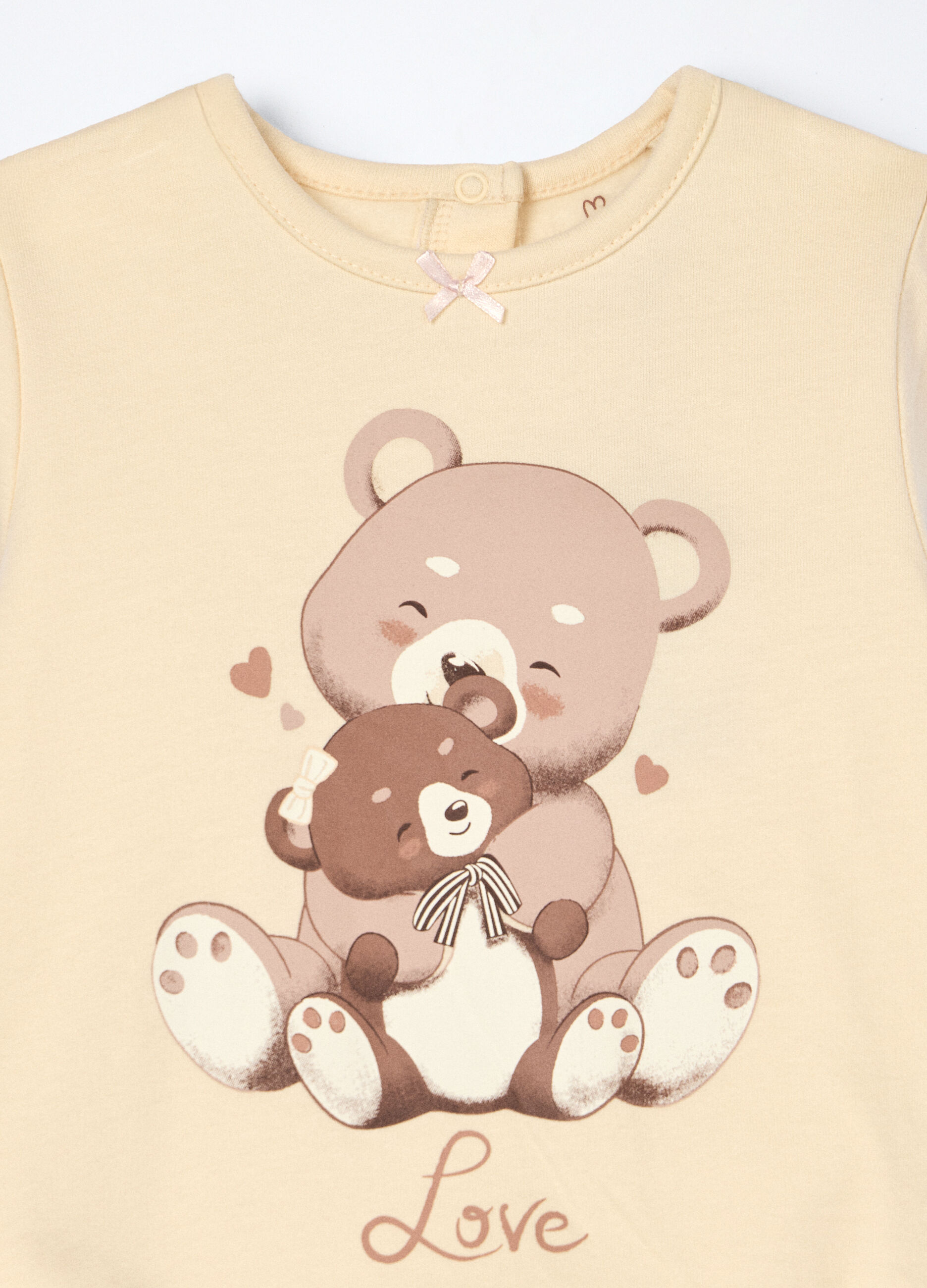 Set pigiama lungo in cotone fleece neonata_2