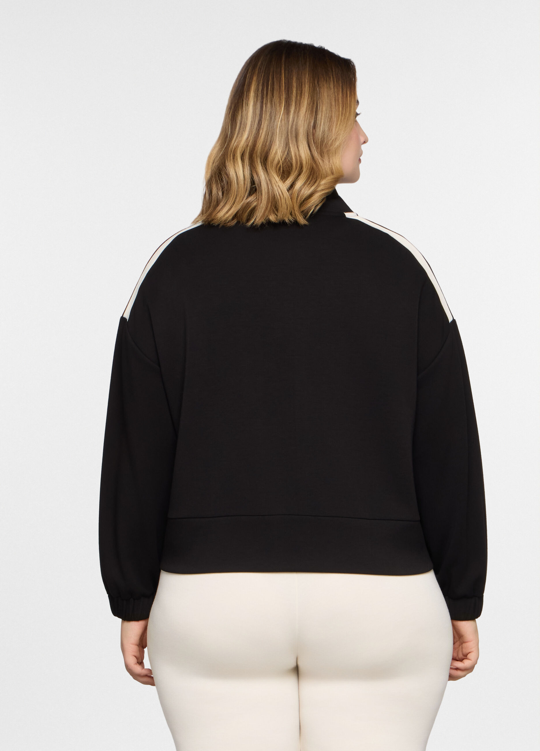 Felpa stretch full zip donna curvy_1