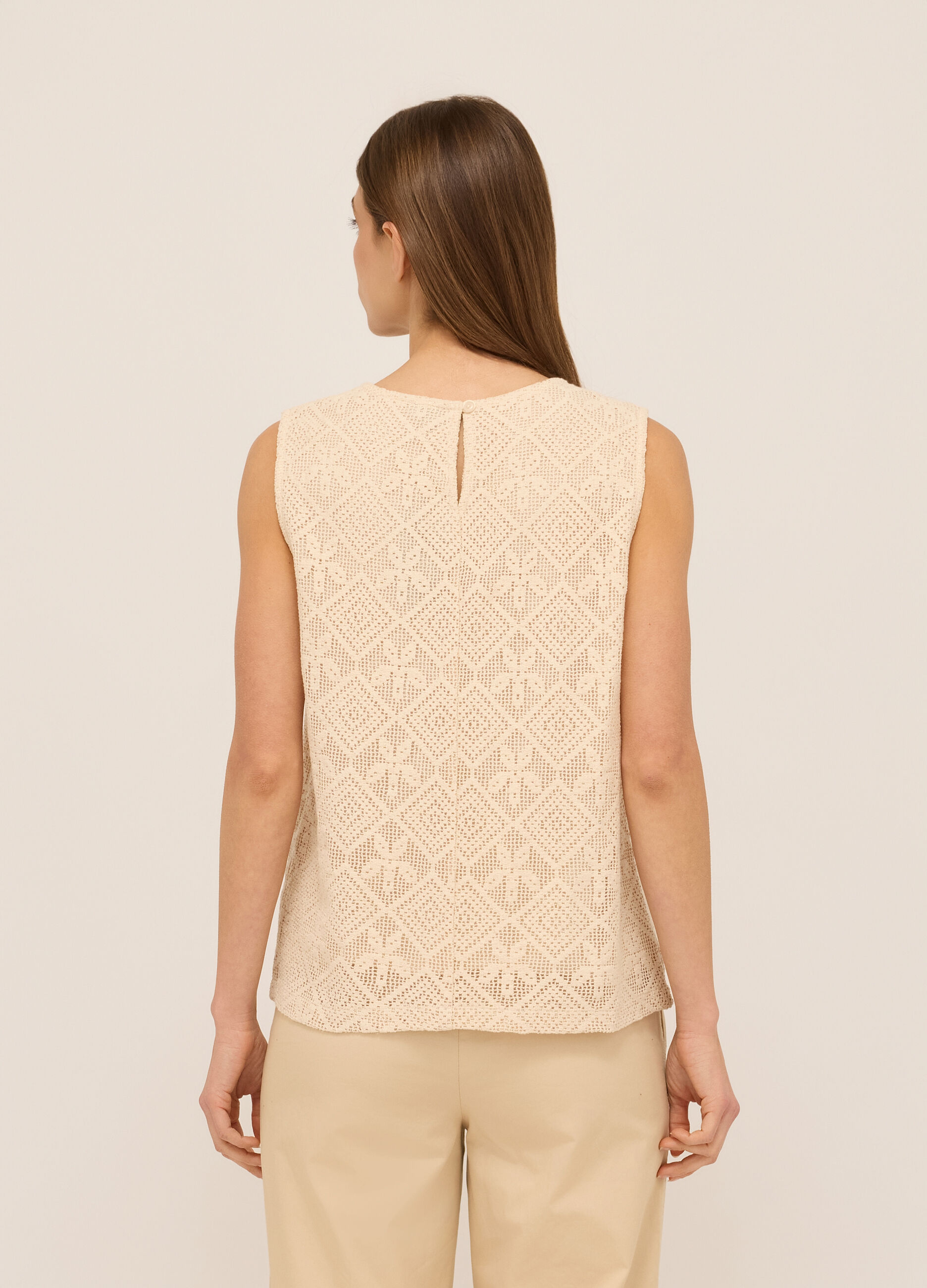 Canotta crochet misto cotone donna_1