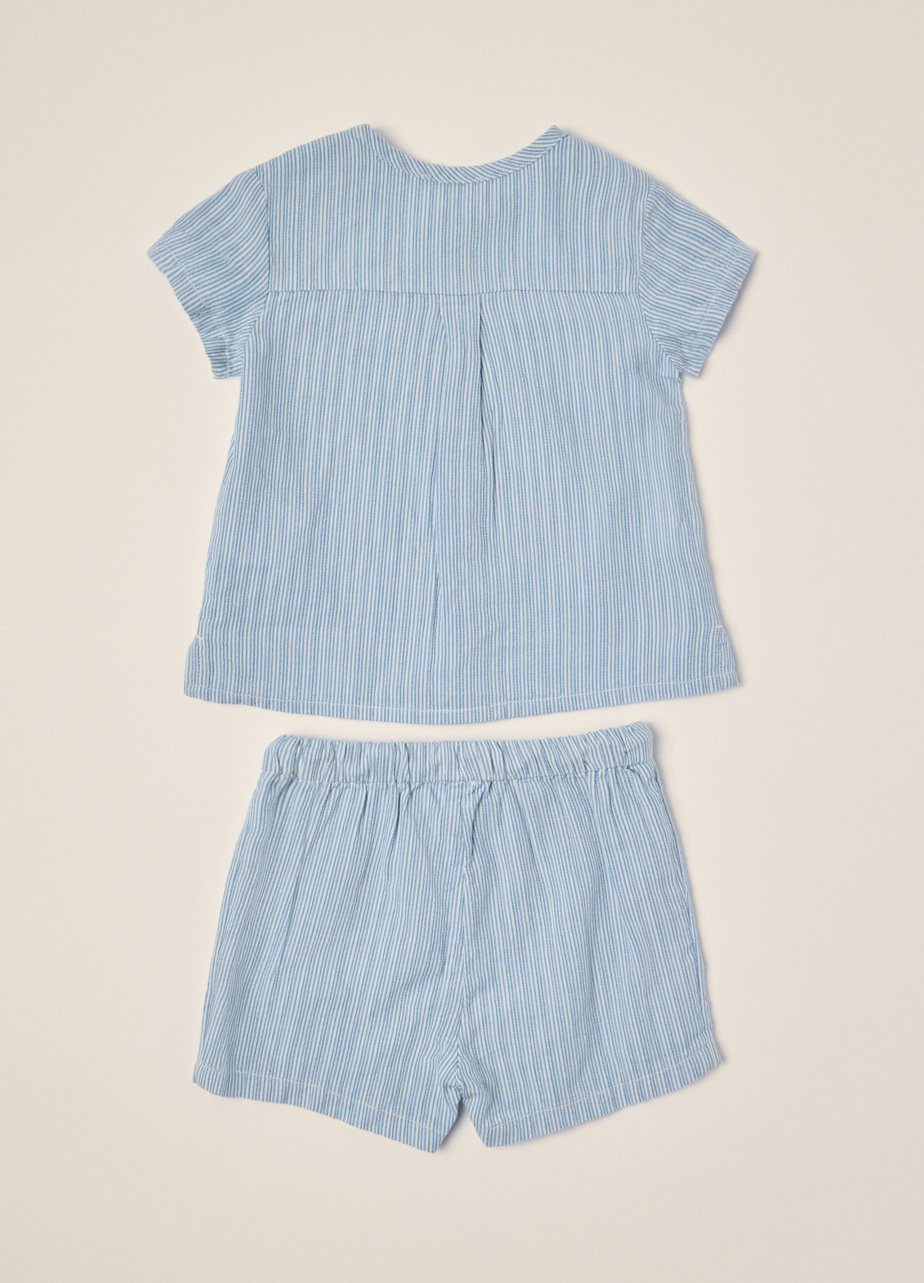 Set in puro cotone seersucker IANA neonato_1