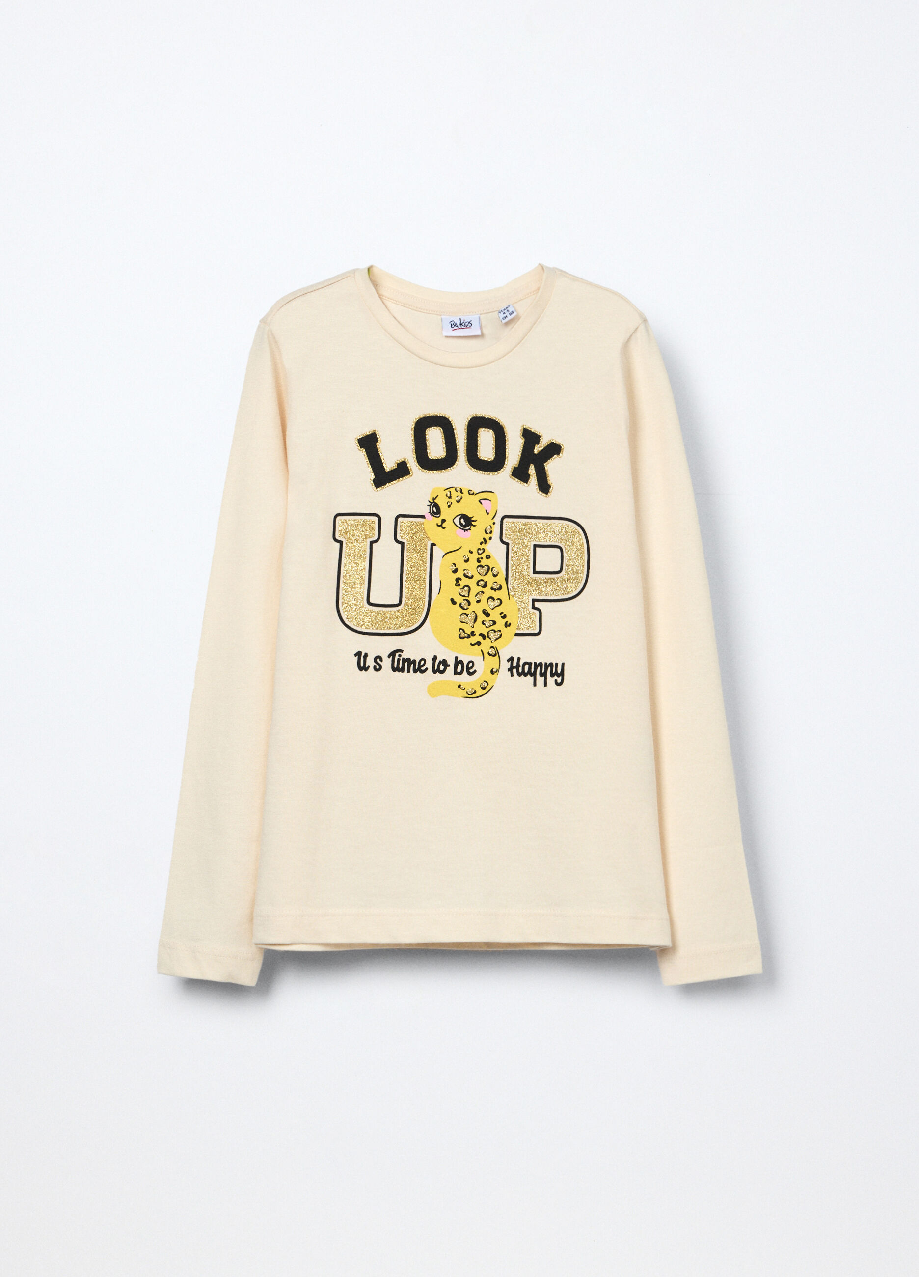 T-shirt in jersey di puro cotone bambina_0