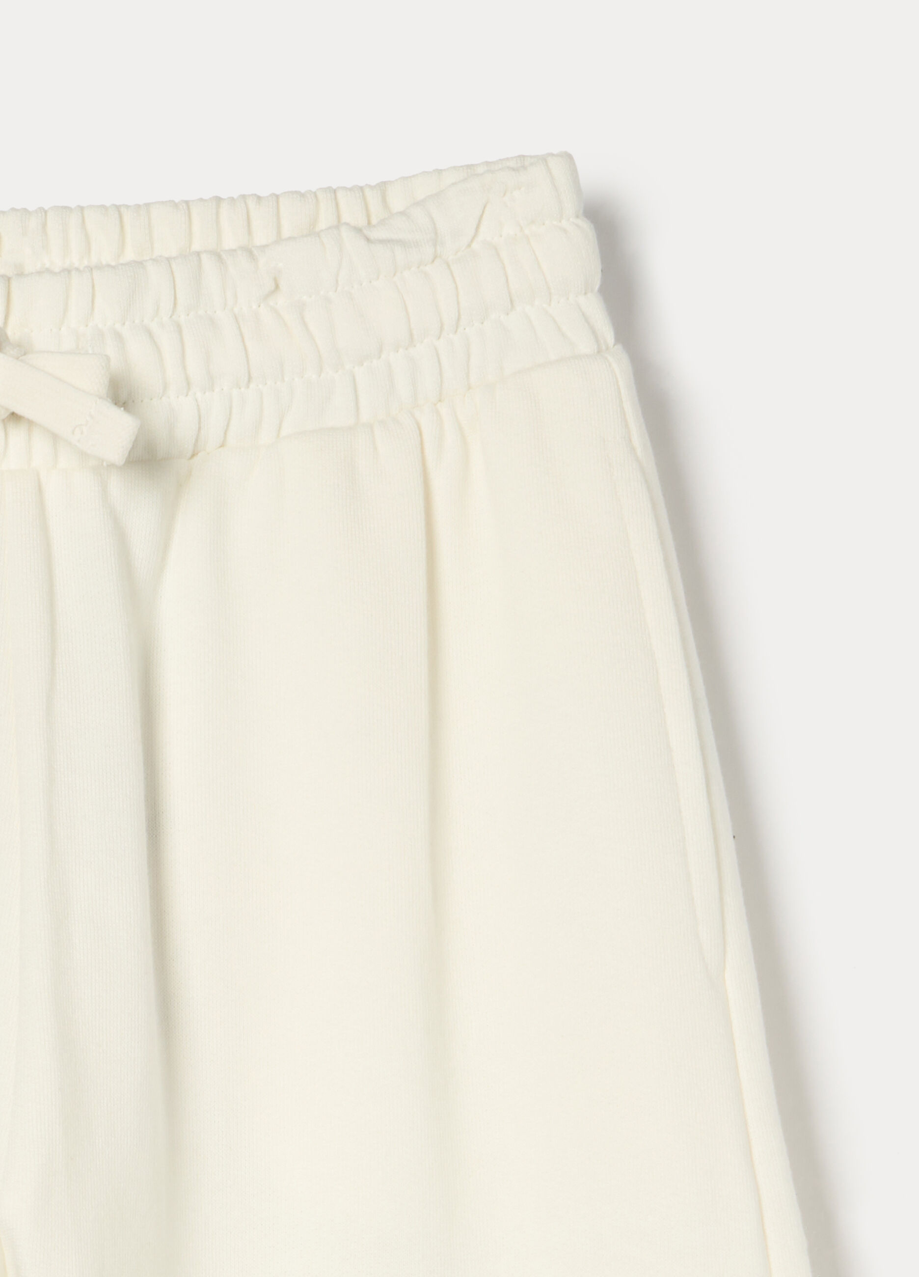 Pantaloni cargo in french terry di puro cotone ragazza_2