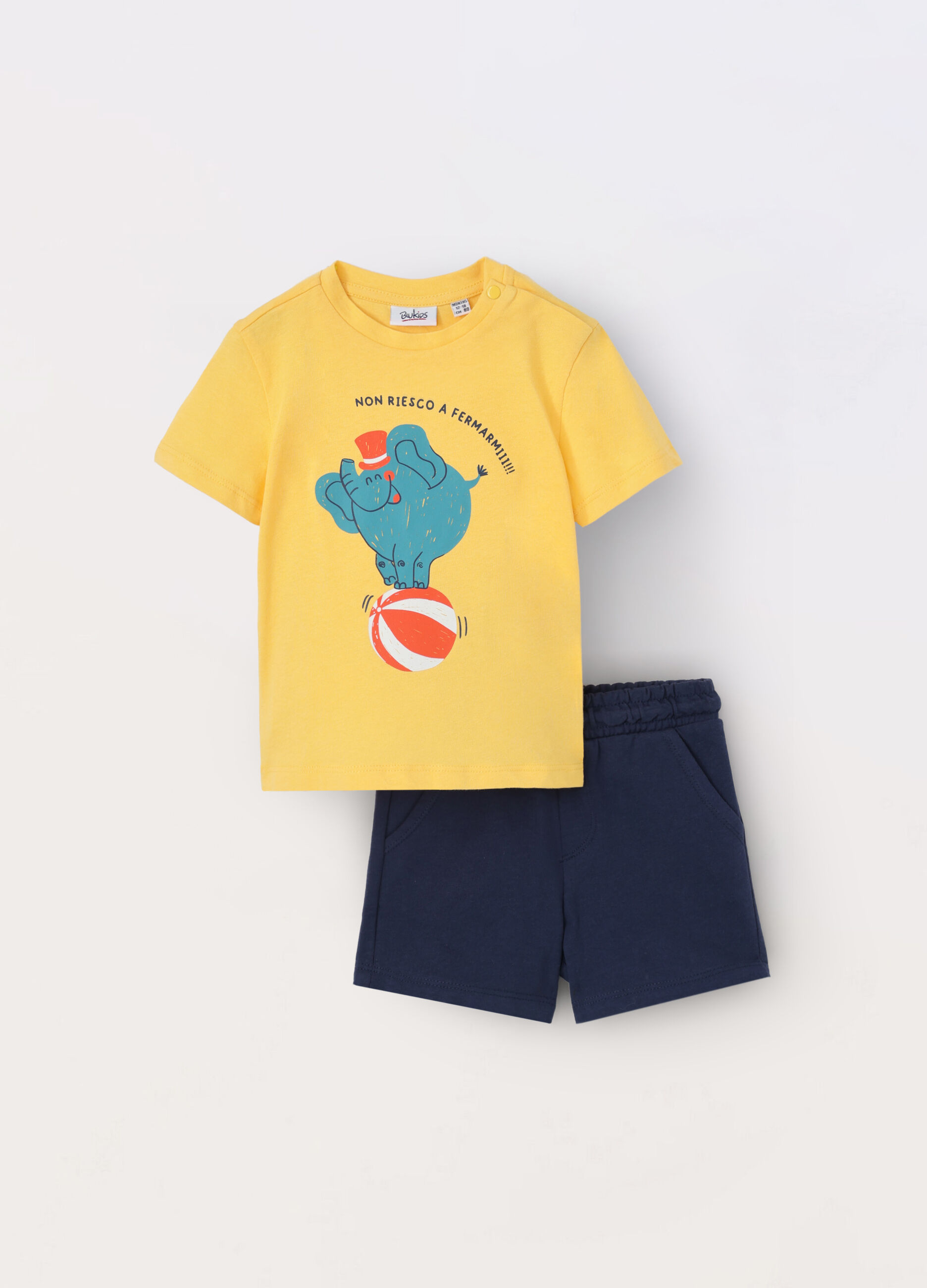 Jogging set in jersey di puro cotone neonato