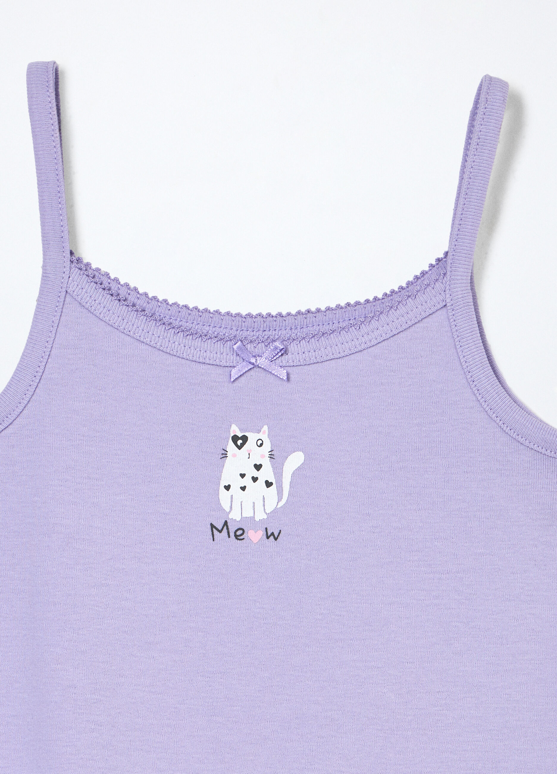 Pack 2 canotte intime in jersey di puro cotone bambina_2