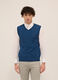 Gilet collo a V in maglia rasata uomo_0